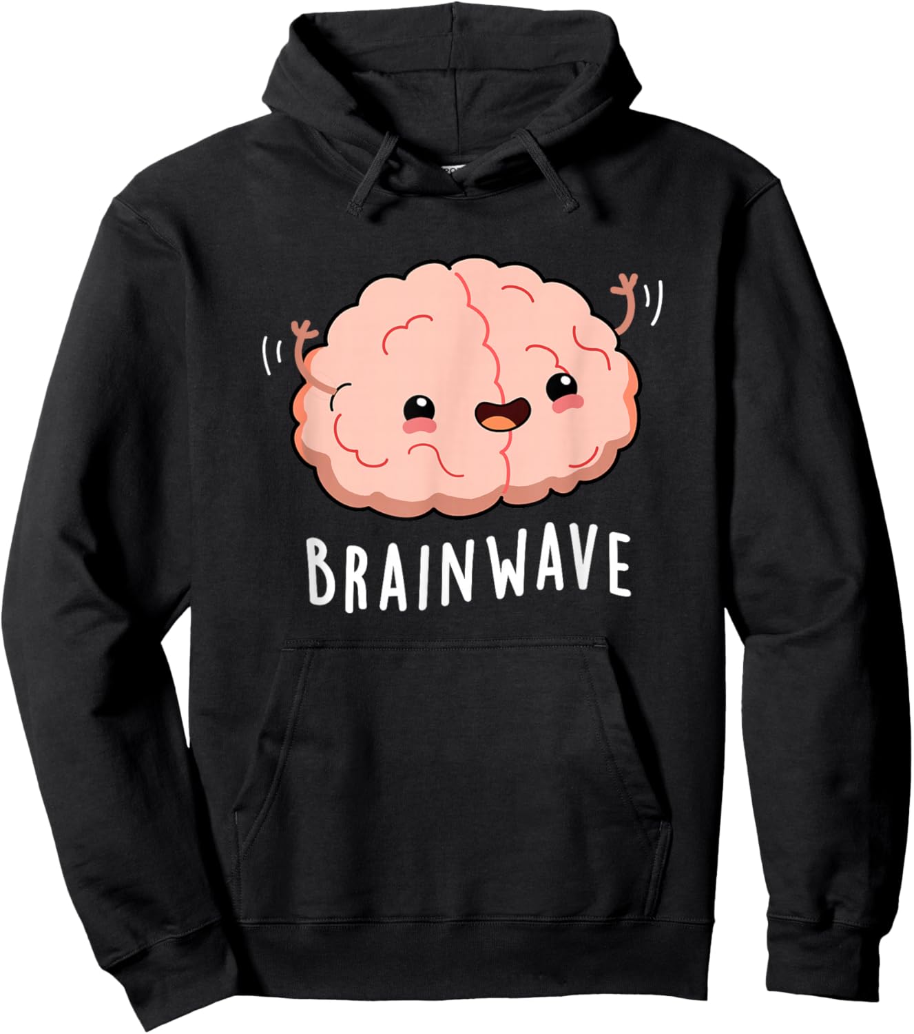 Brain Wave Funny Anatomy Pun Hoodie - Hoodie | Black