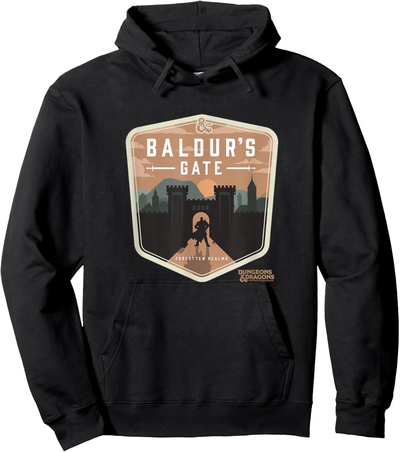 Dungeons & Dragons Baldur's Gate Forgotten Realms Logo Hoodie - Hoodie | Black