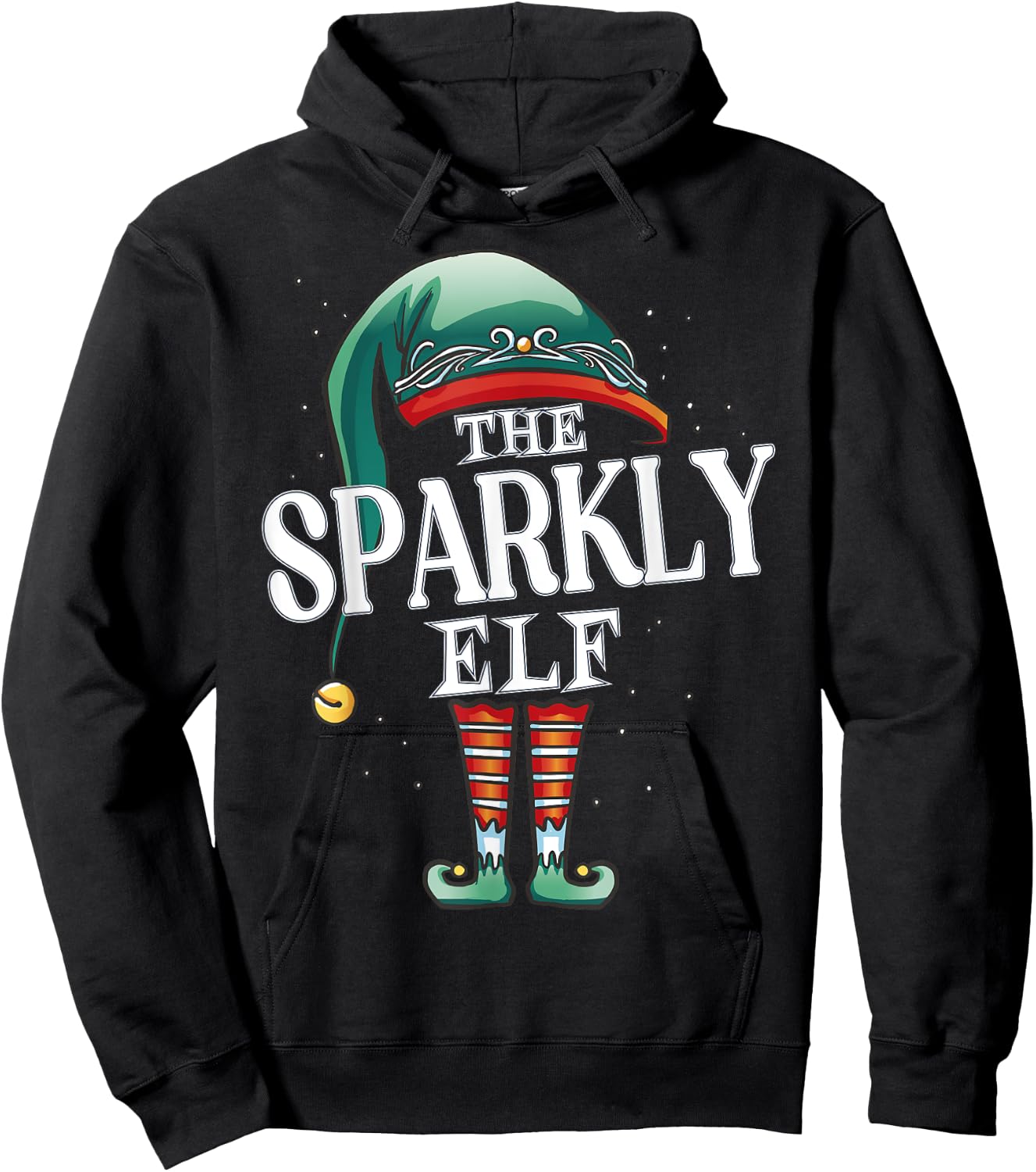 Sparkly Elf Christmas Group Xmas Pajama Party Hoodie - Hoodie | Black