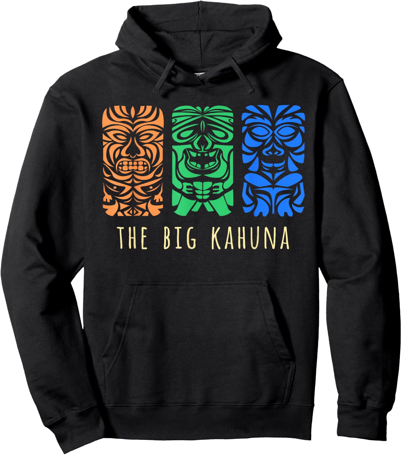 Hawaii Tiki Surfing Polynesian Big Kahuna Retro Hipster Hoodie - Hoodie | Black