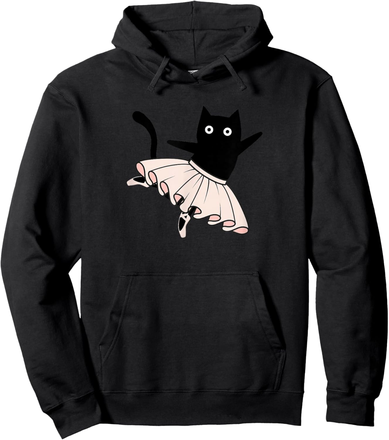 Rahmonty Designs Ballet Cat Lover Dance Recital Funny Black Cat Ballet Hoodie - Hoodie | Black
