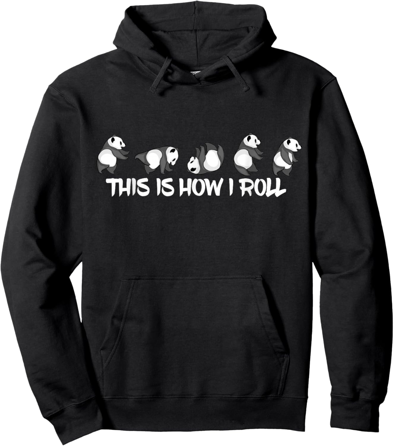 Cute Panda Lover This is How I Roll Panda Hoodie - Hoodie | Black