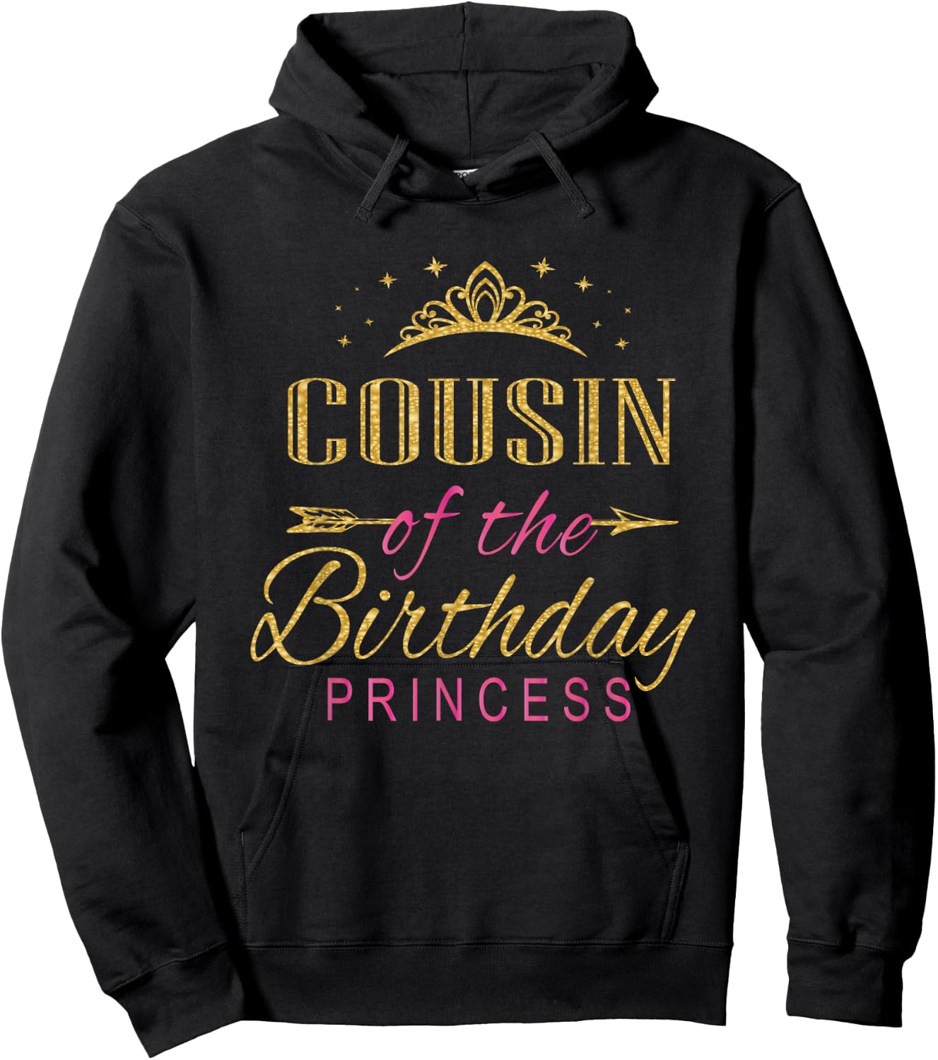 Cousin Of The Birthday Princess Girl Party Hoodie - Hoodie | Black