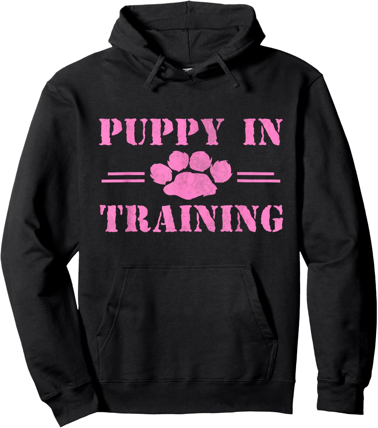 Pink BDSM Puppy in Training Gear, Human Pup Play Fetish Gift Hoodie - Hoodie | Black