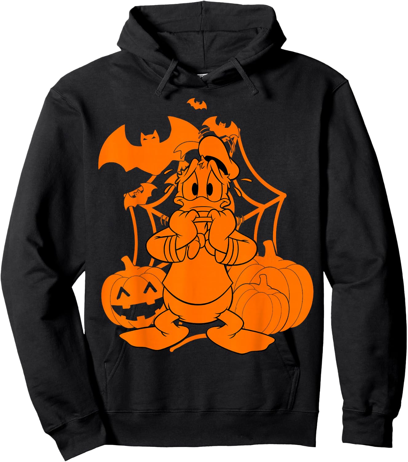 Disney Mickey & Friends Halloween Donald Duck Pumpkins Hoodie - Hoodie | Black