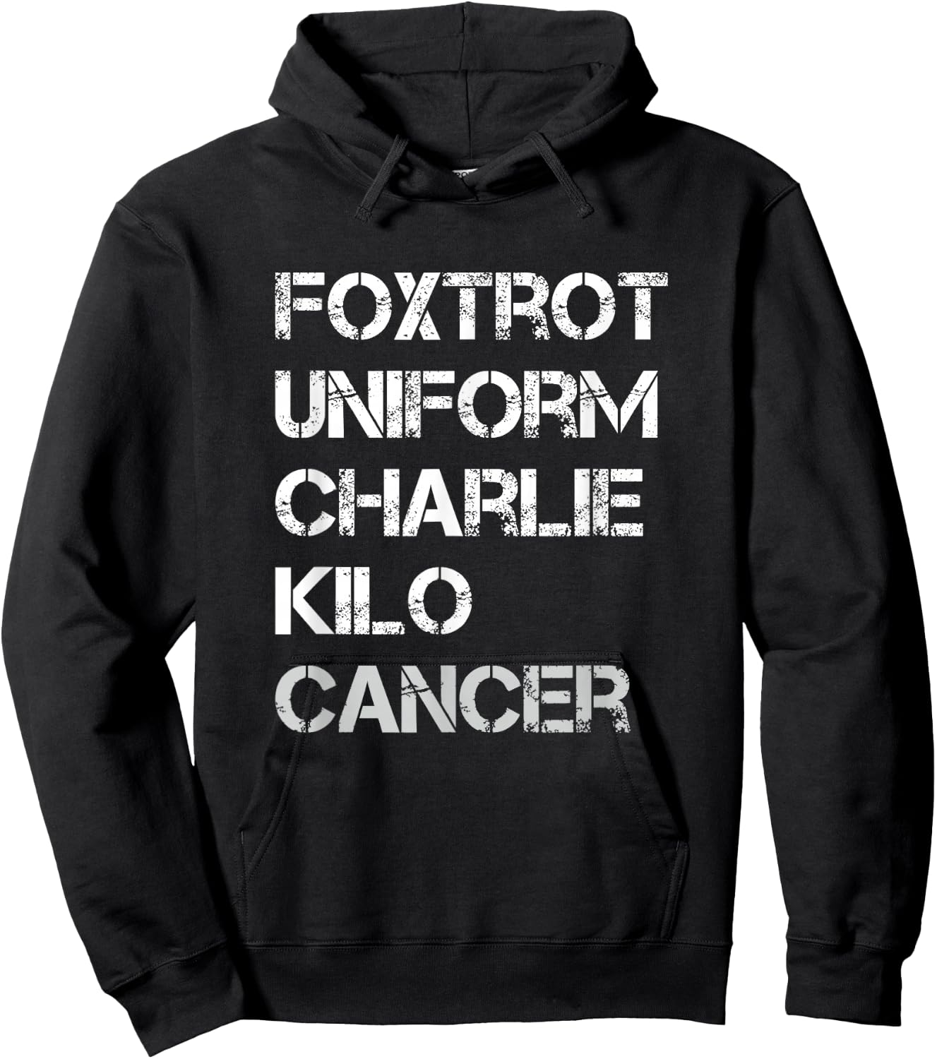Foxtrot Uniform Charlie Kilo, Fuck Lung Cancer Hoodie - Hoodie | Black