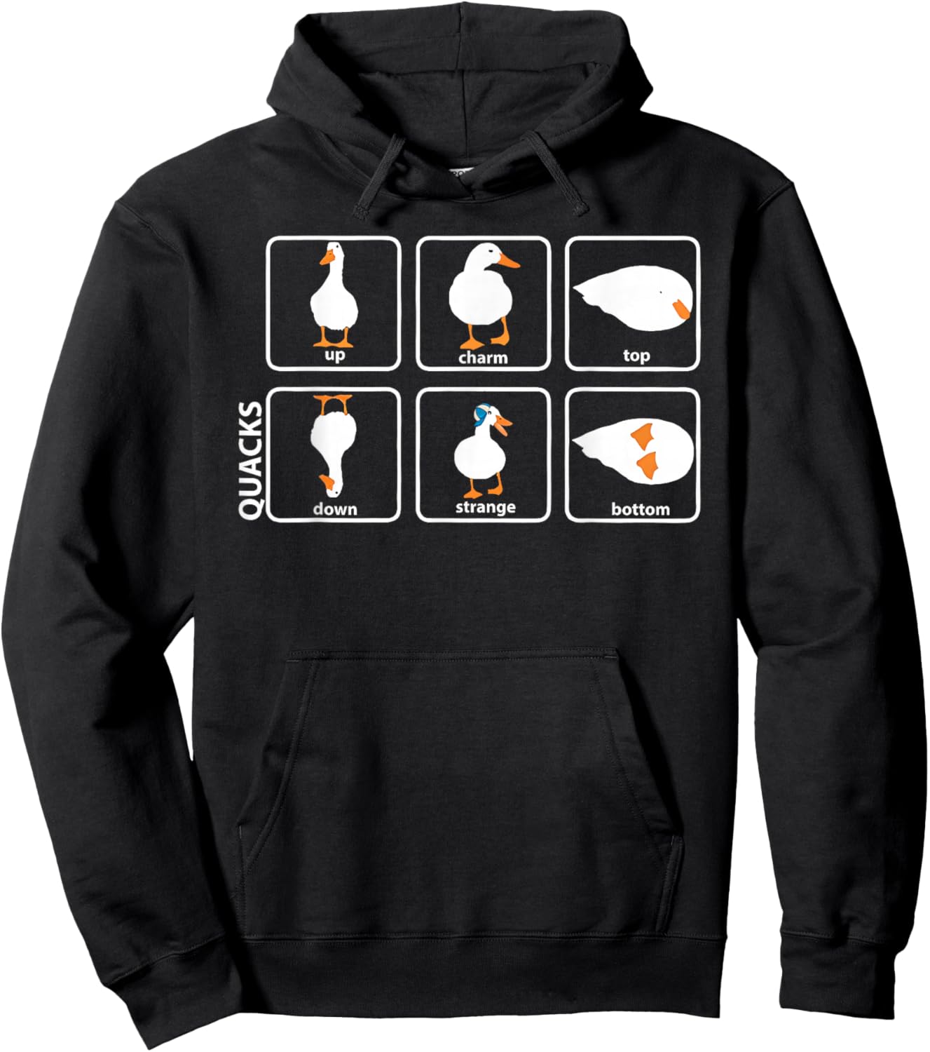 Funny Physics Pun Duck Teacher Science Math Hoodie - Hoodie | Black