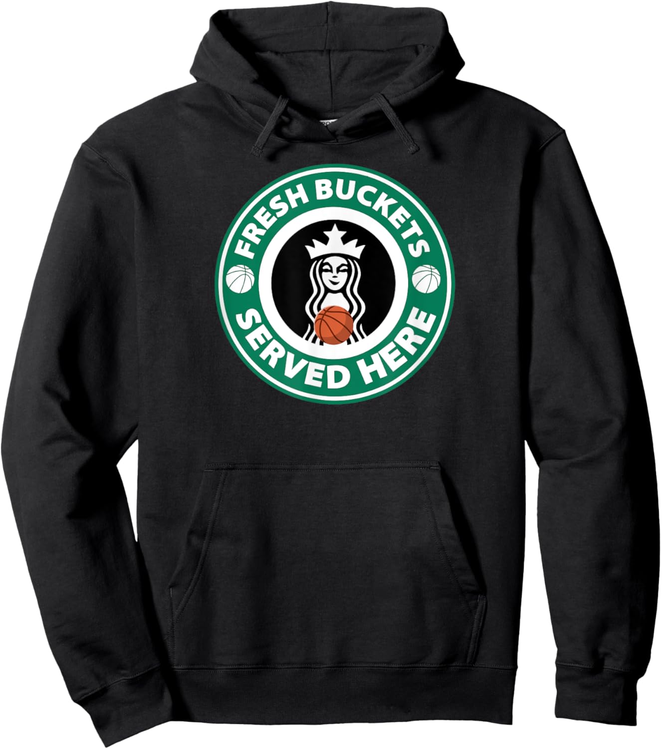 Girls Basketball Funny Logo Serving Buckets cool Teen Hoodie - Hoodie | Black