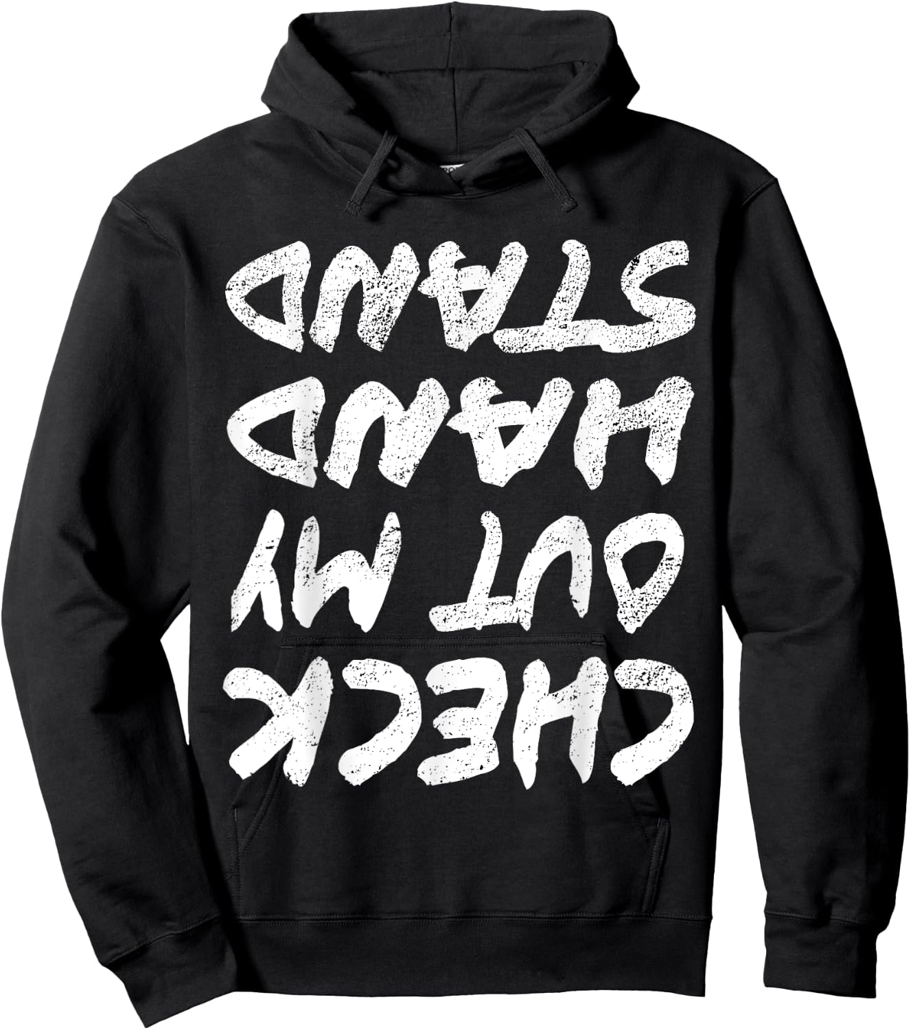 Check Out My Hand Stand Cute Novelty Gymnast Cheer T Shirt Hoodie - Hoodie | Black