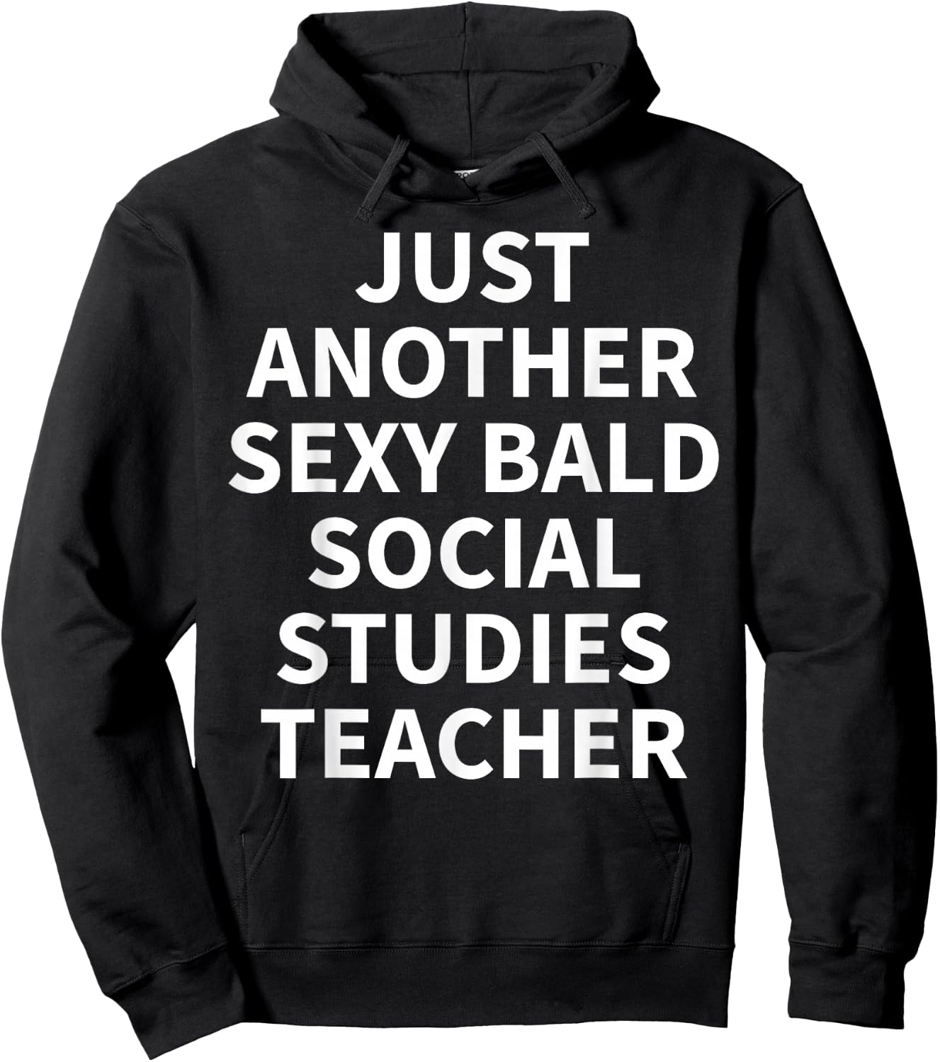 Social Studies Teacher Apparel | Funny Bald Teachers Design Hoodie - Hoodie | Black