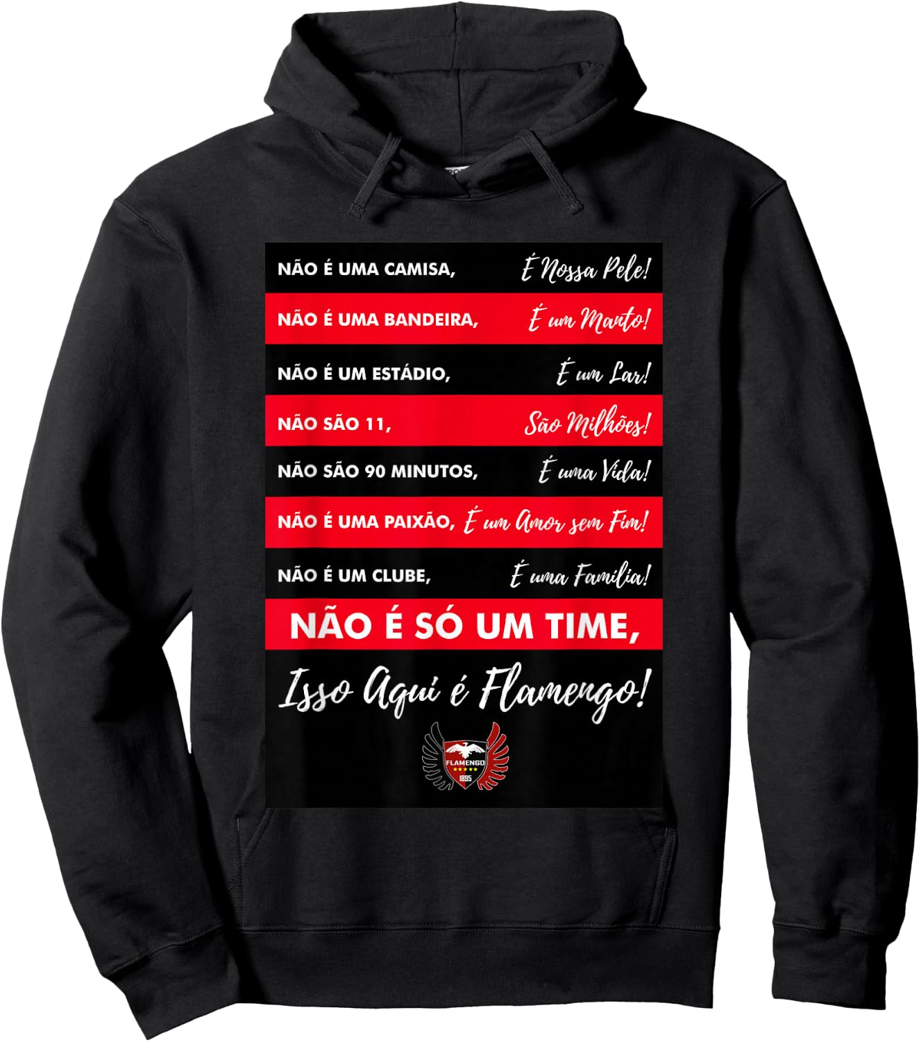 Flamengo Soccer - Camiseta Isso aqui é Flamengo Hoodie - Hoodie | Black