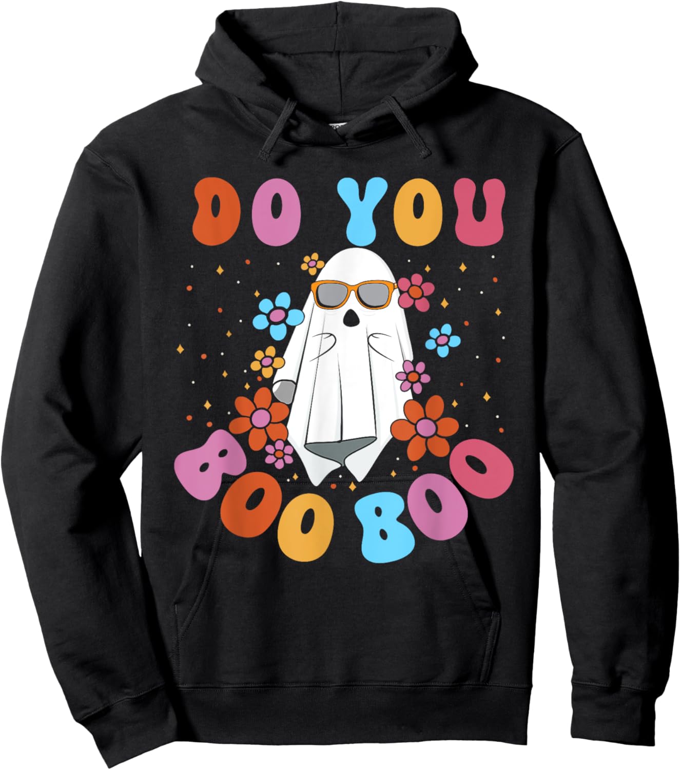 Cute Ghost Do You Boo Boo Groovy Funny Halloween Hoodie - Hoodie | Black