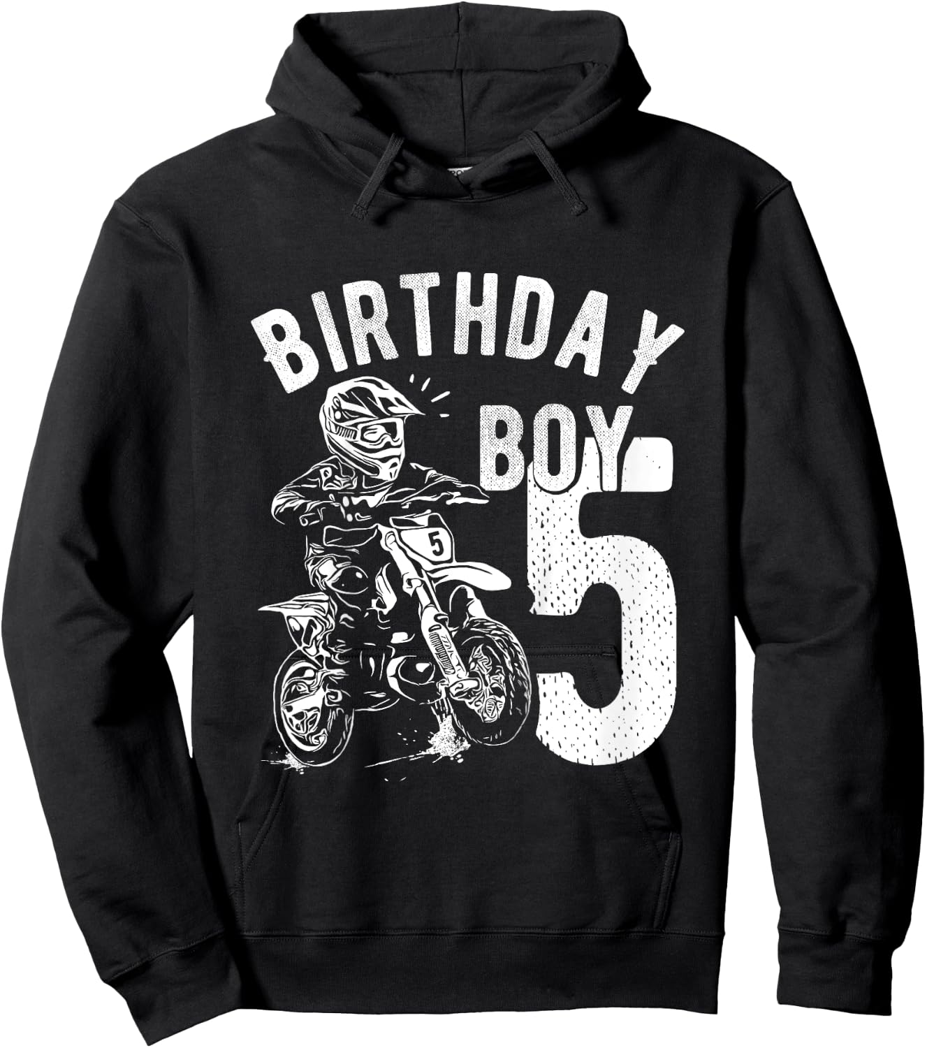 Kids 5 years old kid - Birthday boy - Dirt bike - Motorcycle Hoodie - Hoodie | Black