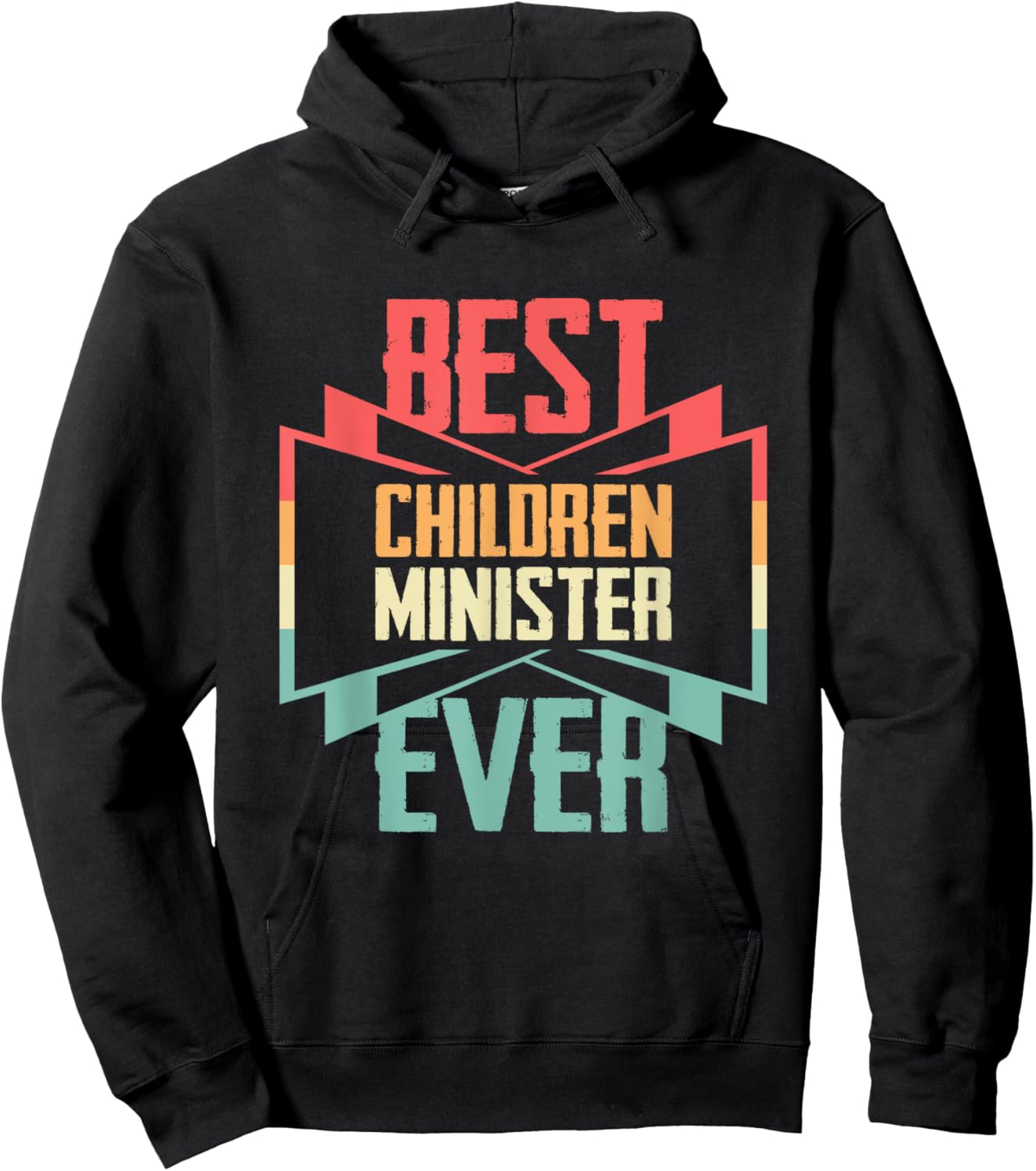 Vintage Best Children Minister Ever Hoodie - Hoodie | Black