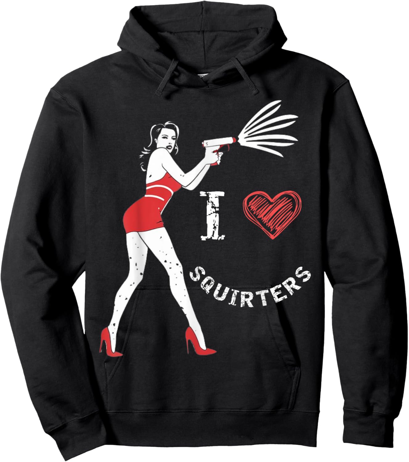 I Love Squirters Funny I Heart Squirters Hoodie - Hoodie | Black