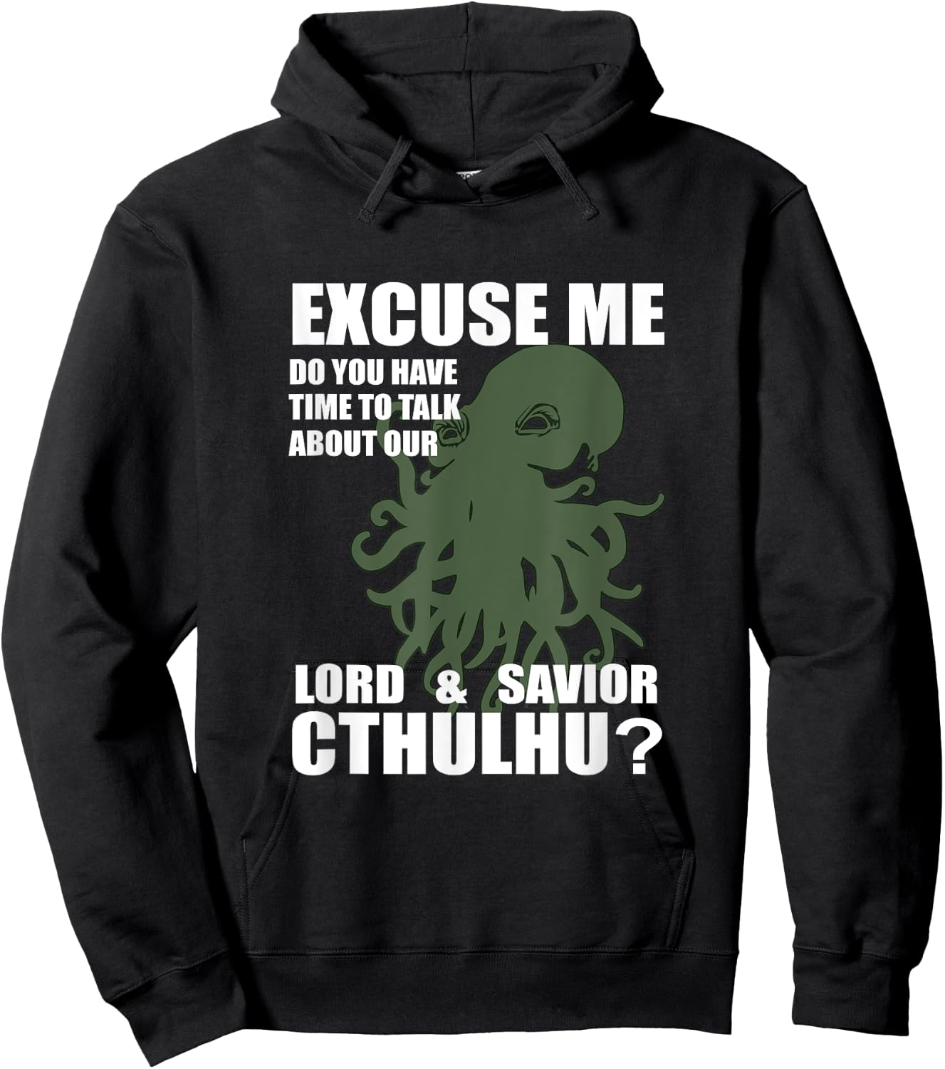 Cthulhu the Lord & Savior Funny Religion Parody Jehova Hoodie - Hoodie | Black