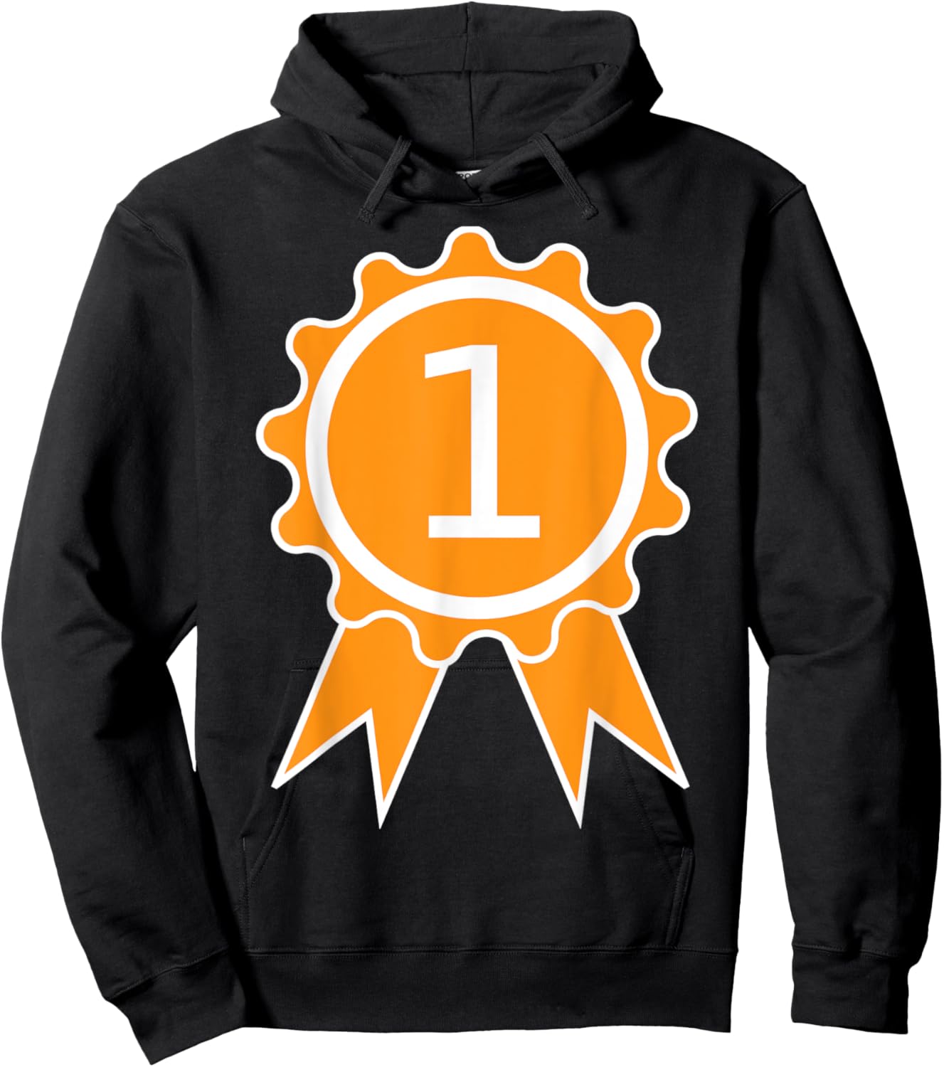 First 1st Place Trophy Ribbon Award Hoodie - Hoodie | Black