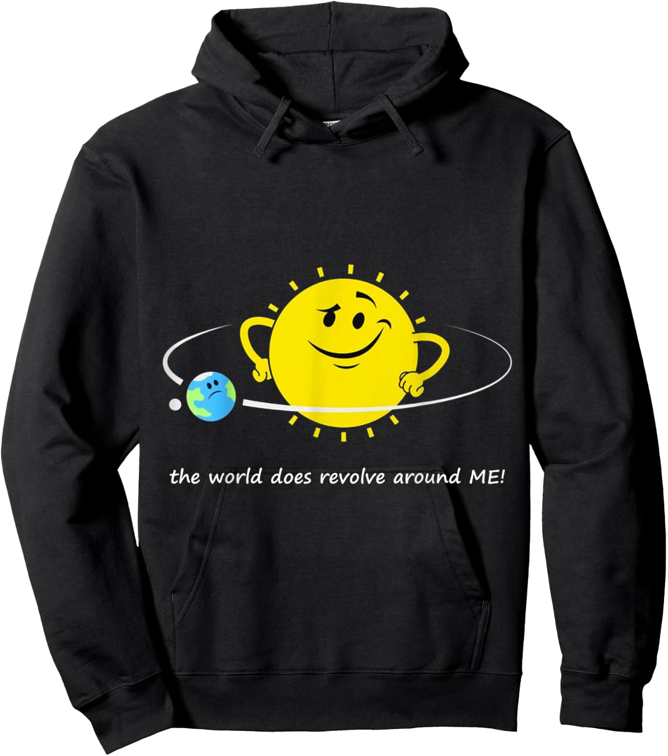 The world does revolve around ME! Sun Earth Moon Space Orbit Hoodie - Hoodie | Black