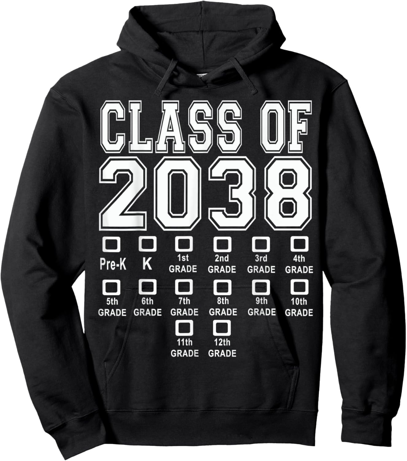 Class of 2038 grow with me Hoodie - Hoodie | Black