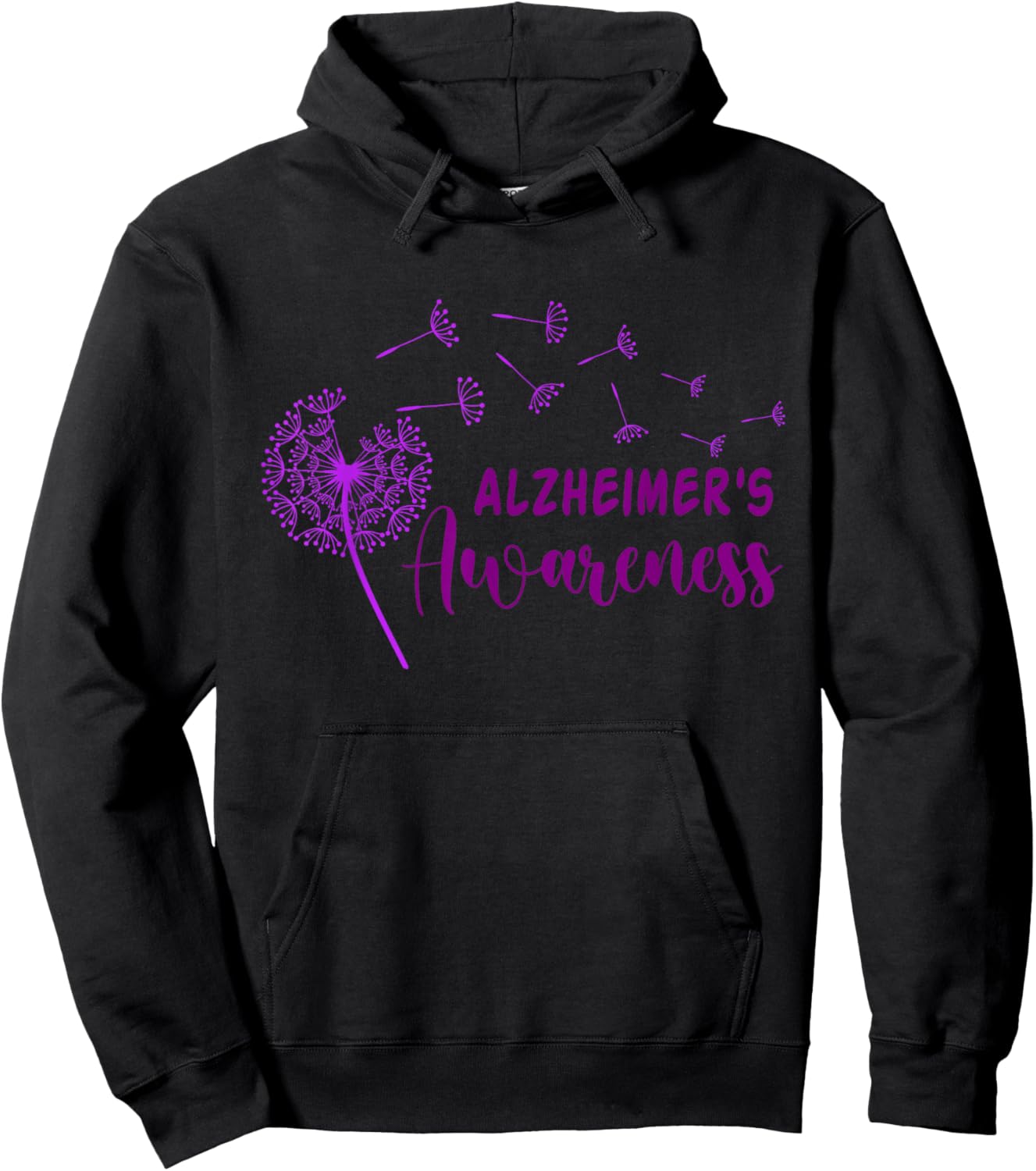 Wear Purple Alzheimer's Awareness Dementia Hoodie - Hoodie | Black