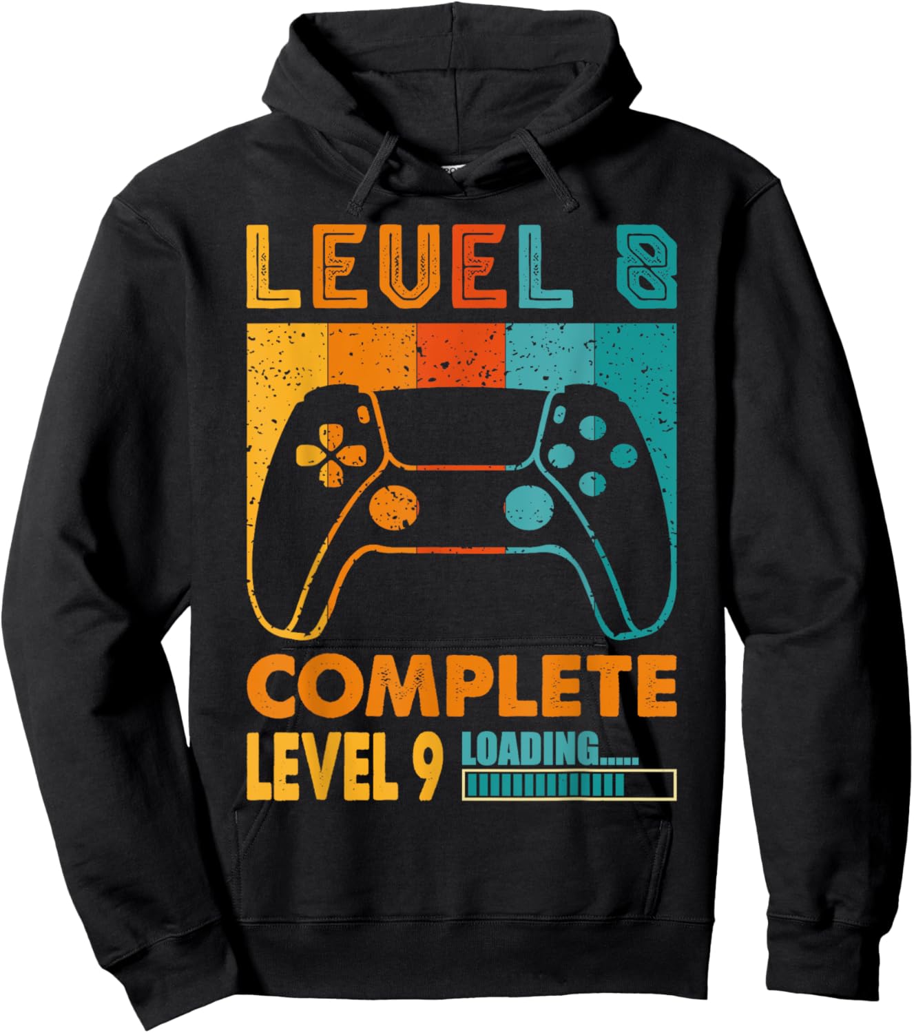 Level 8 Complete Level 9 Loading 8th Wedding Anniversary Hoodie - Hoodie | Black