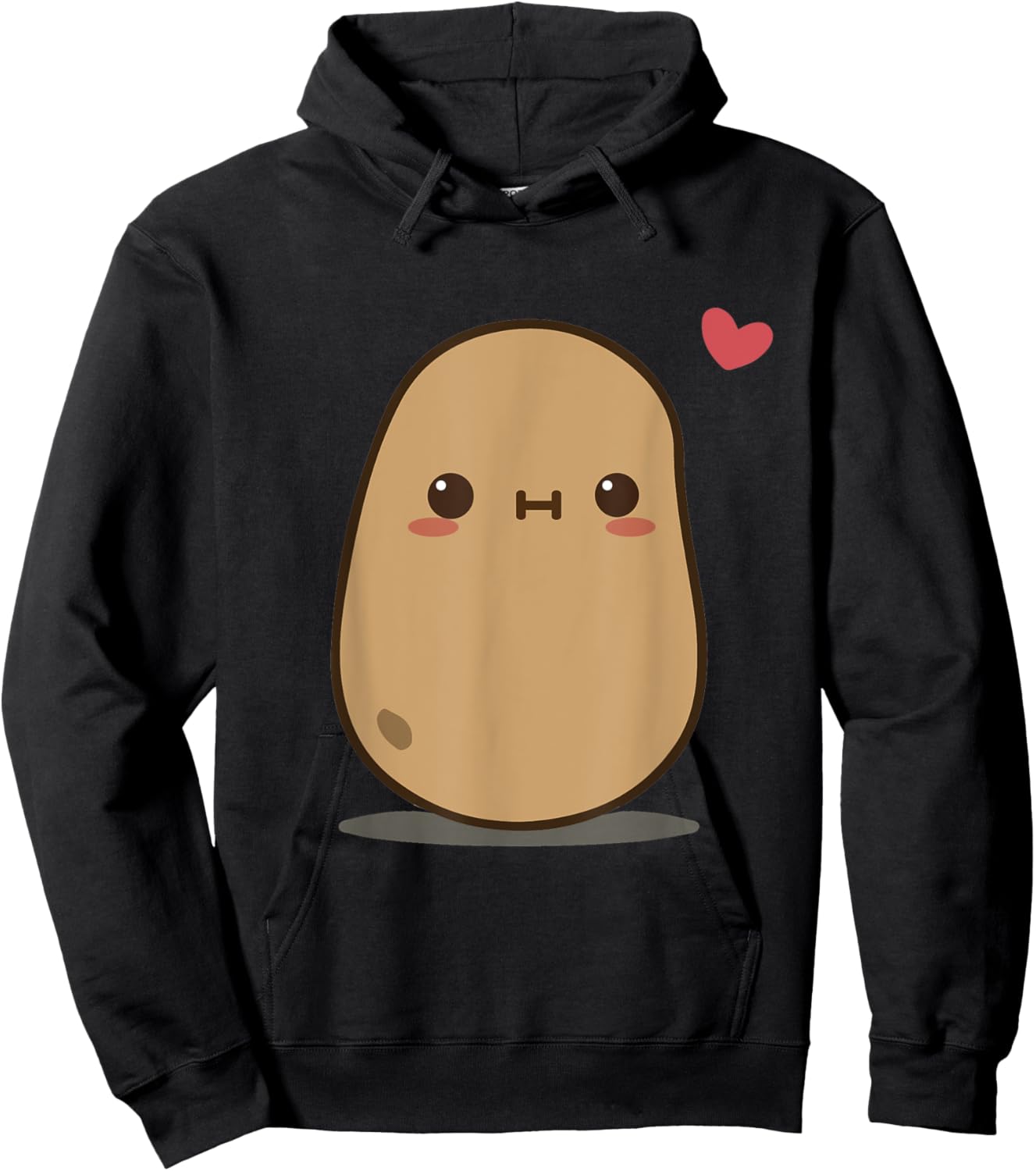 Potato Love Heart Gift Boys Men Women Hoodie - Hoodie | Black