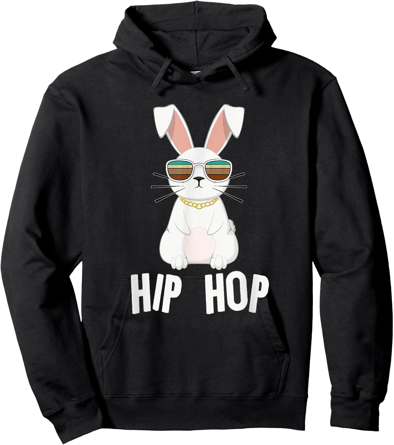 Hippity Hip Hop Bunny T Shirt Toddler Easter Bunny Rap Shirt Hoodie - Hoodie | Black
