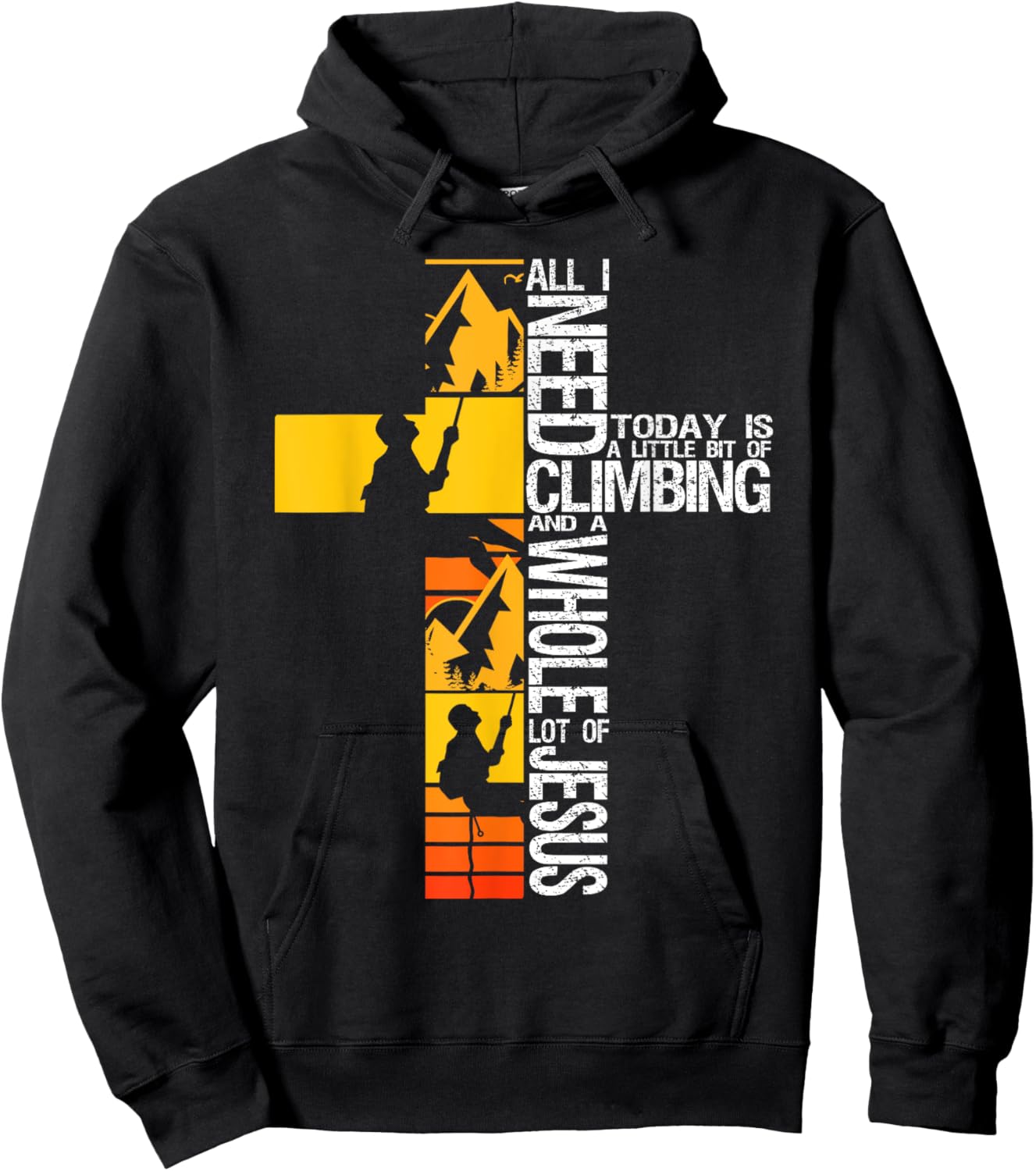 Climbing Jesus Is My Rock Christian Rock Climber Boulderer Hoodie - Hoodie | Black