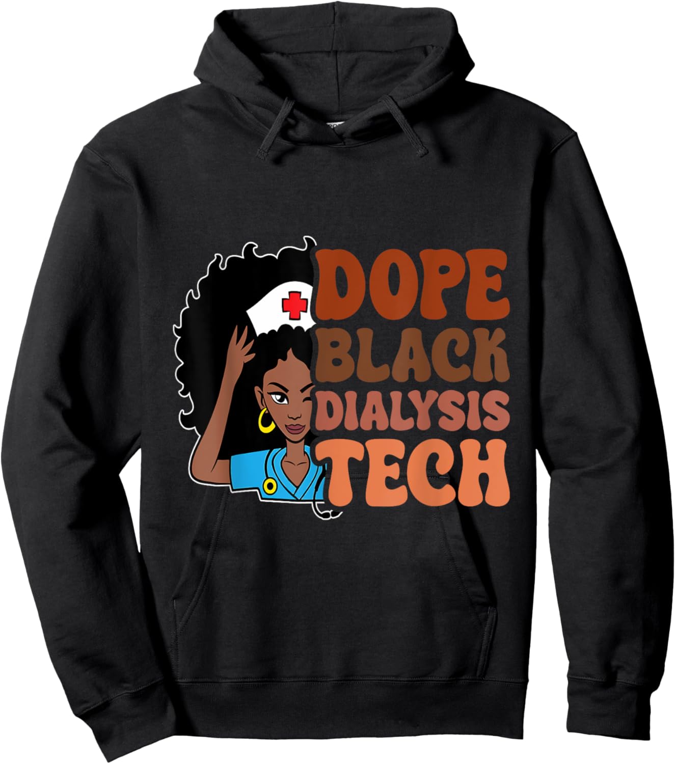 Dope Black Dialysis Tech Black History Technician Melanin Hoodie - Hoodie | Black