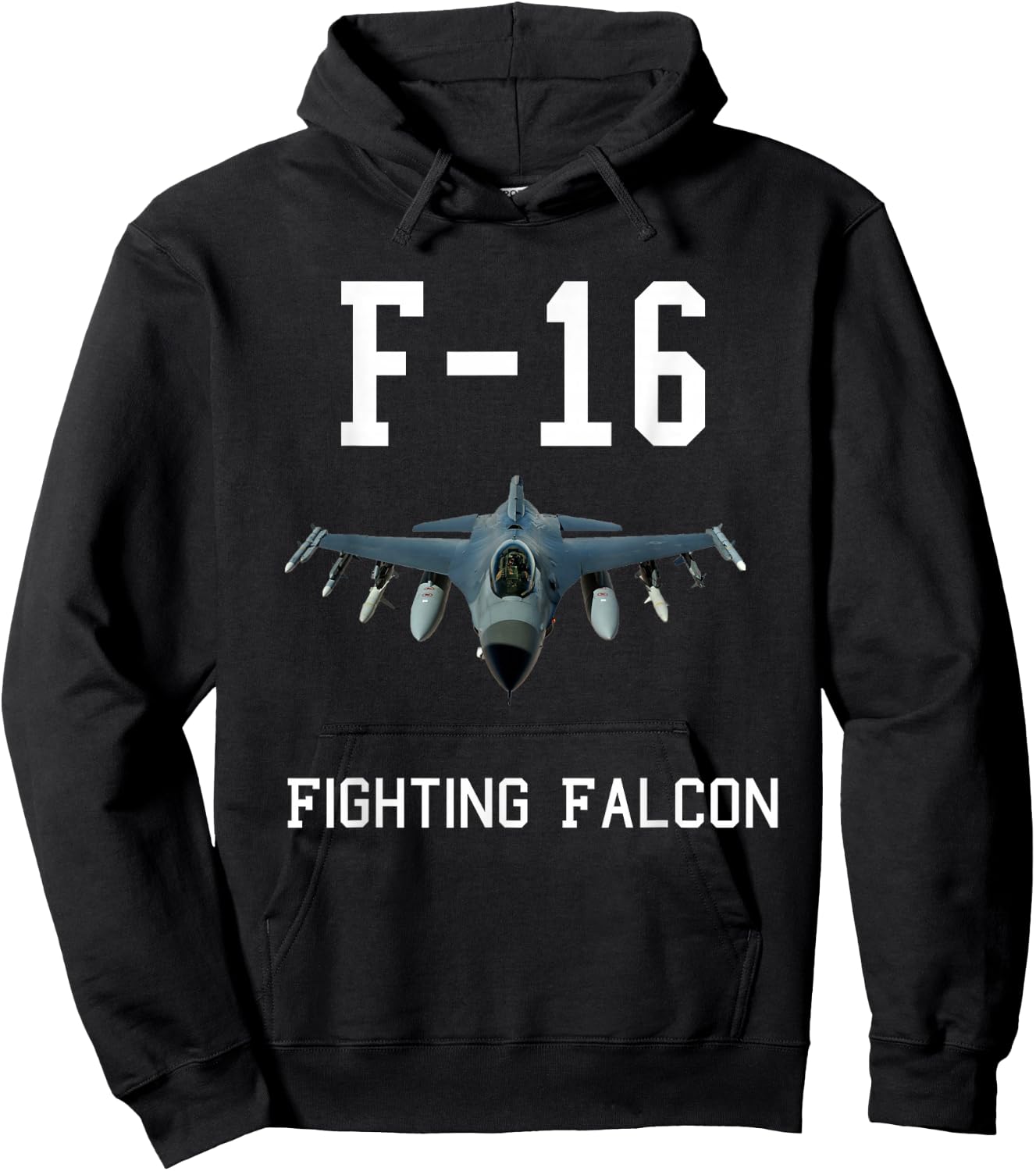 F-16 Fighting Falcon Jet Fighter Plane T Shirt Hoodie - Hoodie | Black