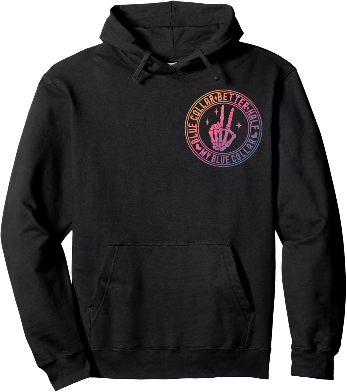 Blue Collar Better Half Spoiled By My Blue Collar Man Hoodie - Hoodie | Black
