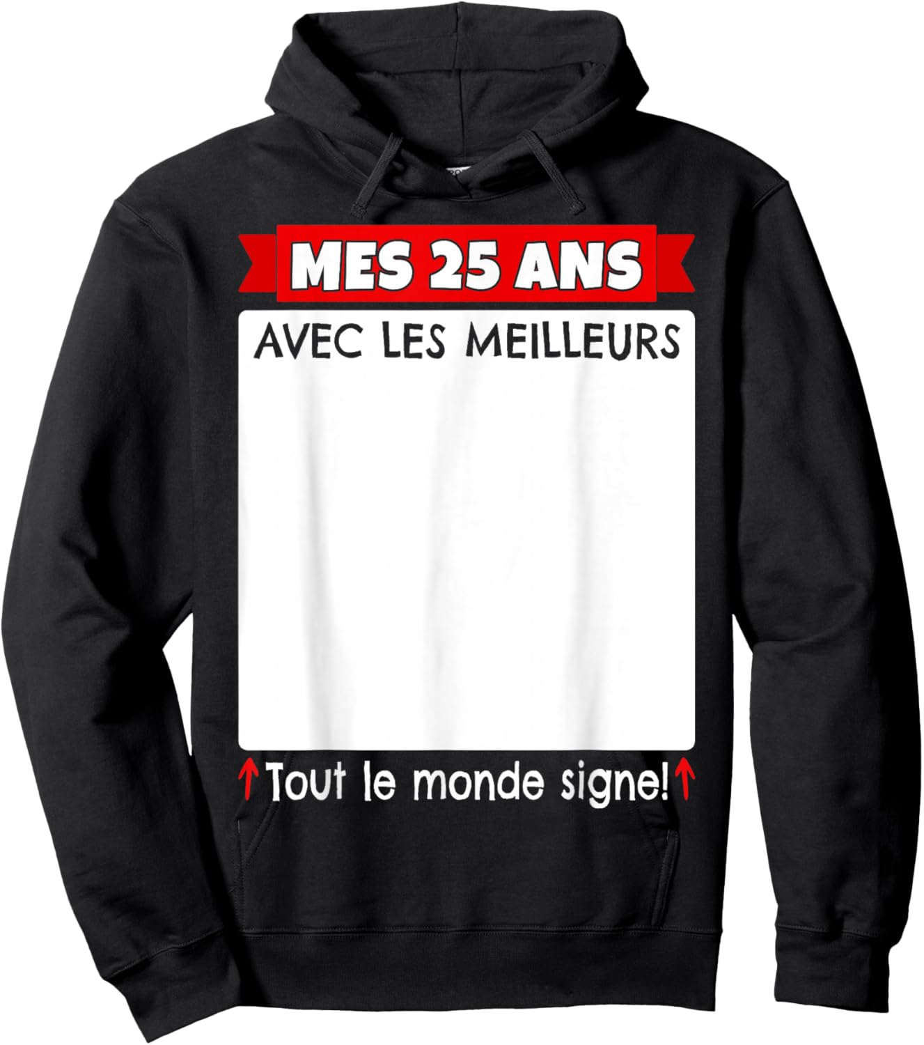 25 Years to Sign 25 Years Birthday Man Woman Anniv 25 Hoodie - Hoodie | Black