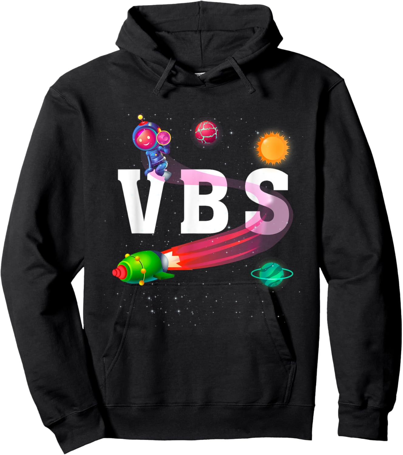 Kids VBS Crew Vacation Bible School Space Astronaut Hoodie - Hoodie | Black