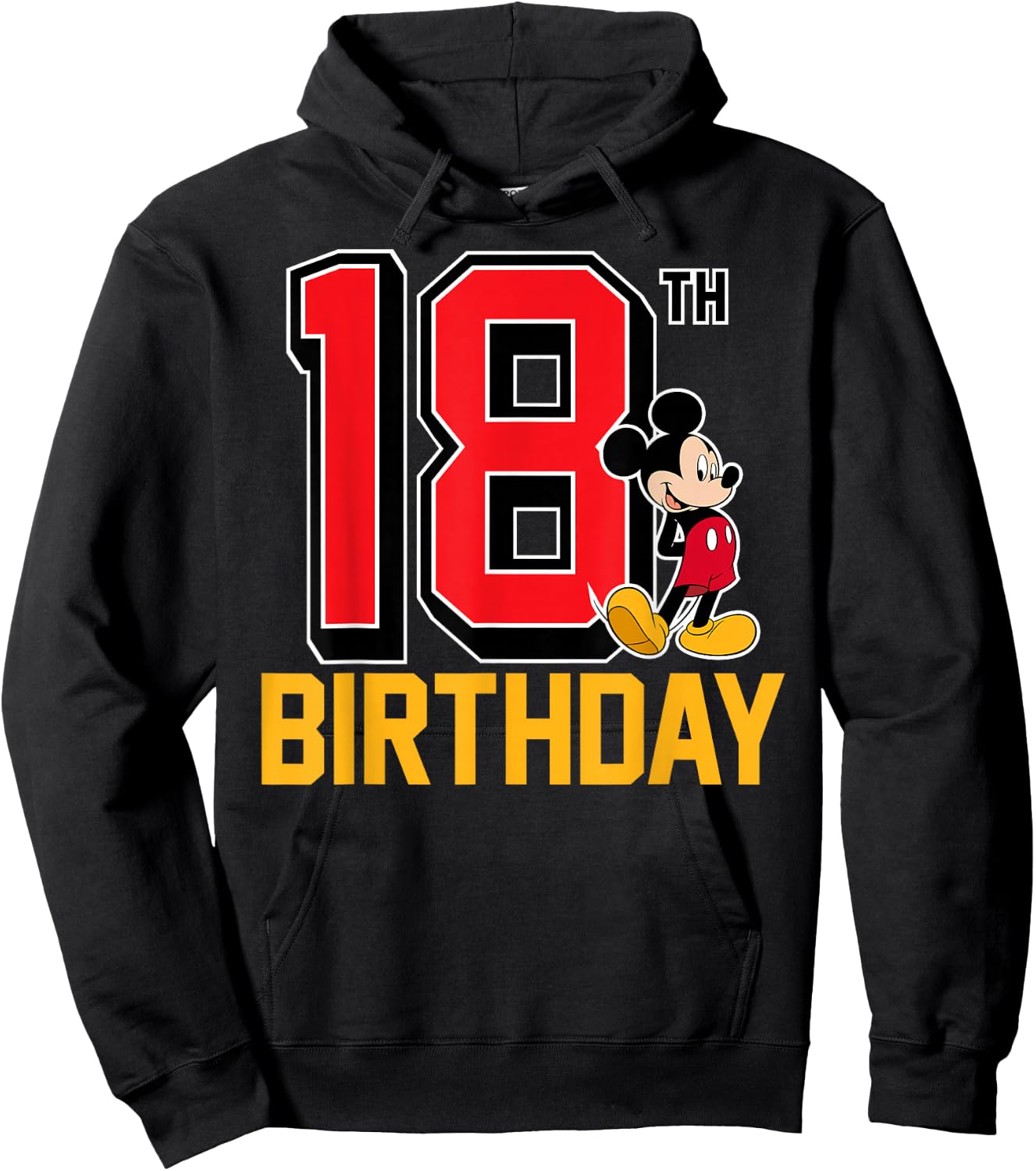 Disney - Mickey Mouse 18th Birthday Hoodie - Hoodie | Black