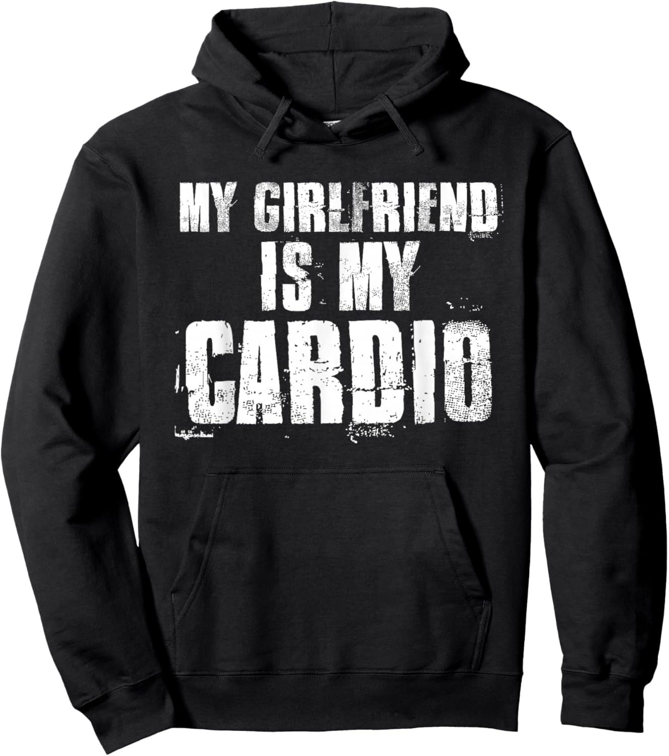 My Girlfriend is My Cardio Funny Boyfriend Relationship Hoodie - Hoodie | Black
