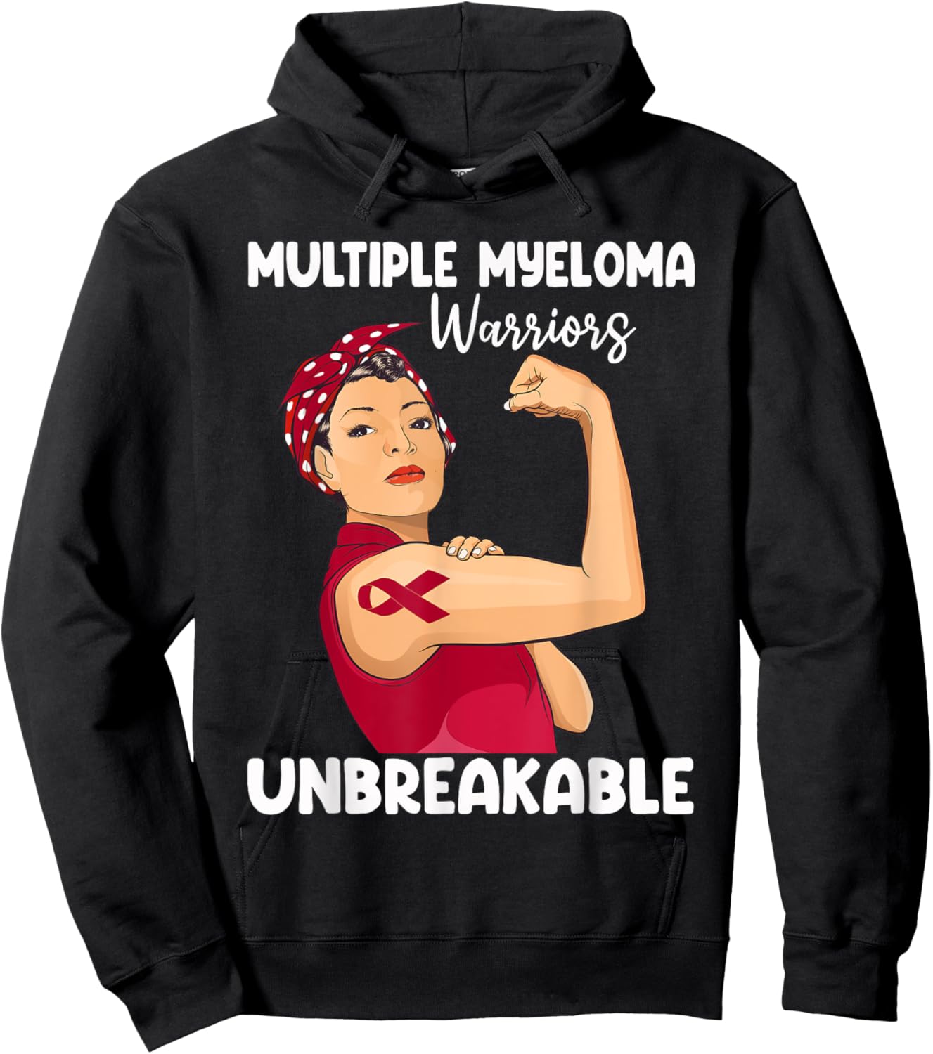 Unbreakable Multiple Myeloma Warrior Blood Cancer Awareness Hoodie - Hoodie | Black