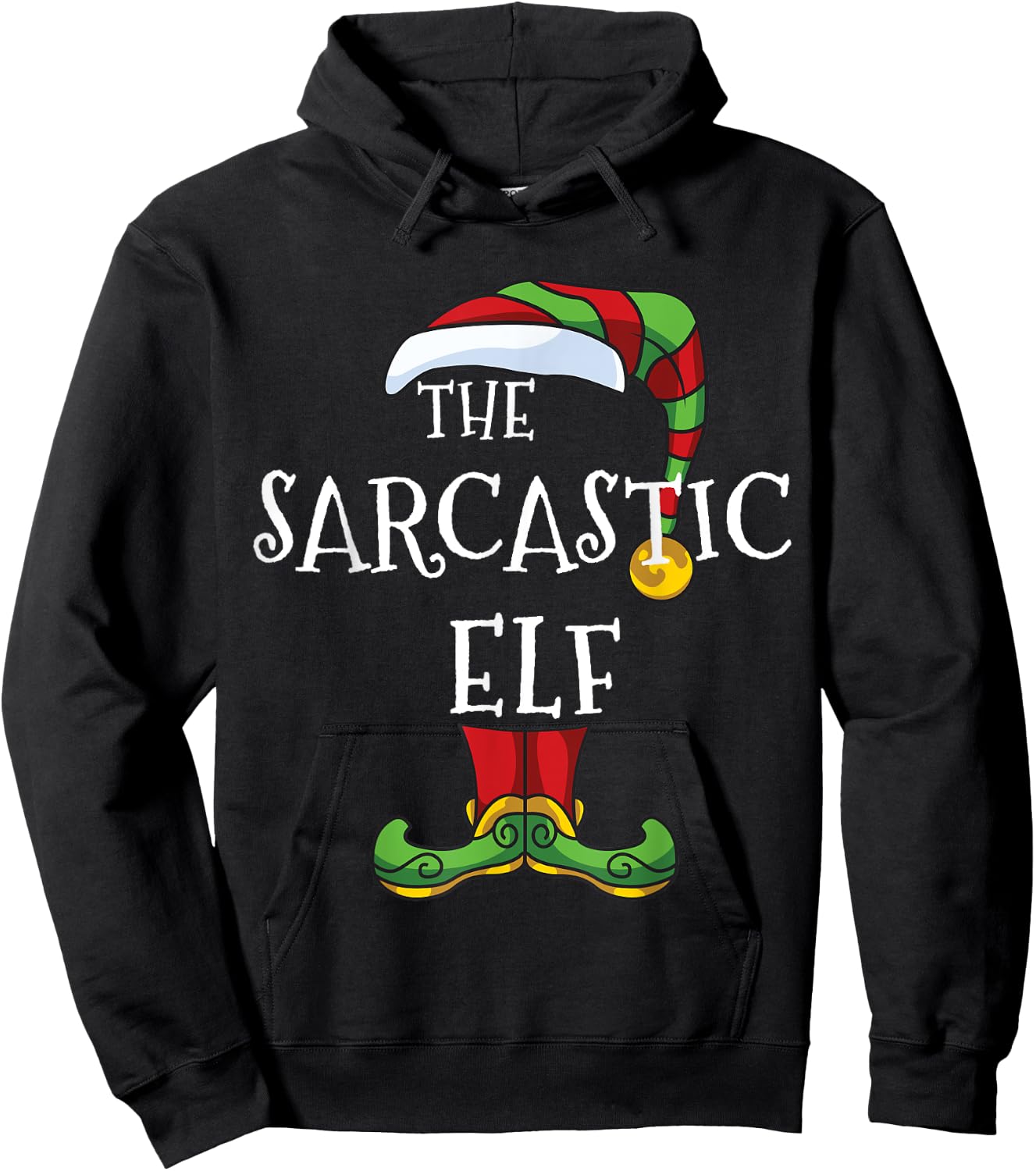 Sarcastic Elf Family Matching Christmas Group I'm the elf Hoodie - Hoodie | Black
