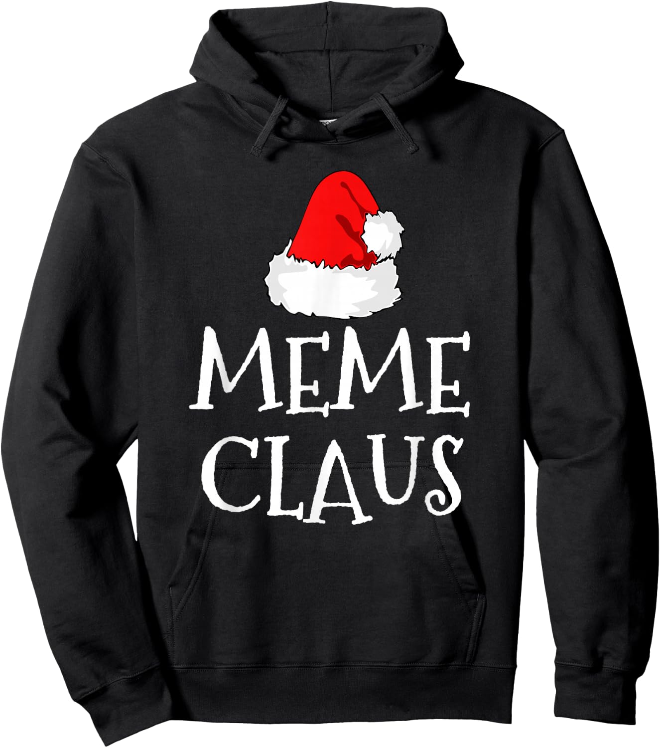 Meme Claus Christmas Santa's Pajama Family Matching Hoodie - Hoodie | Black