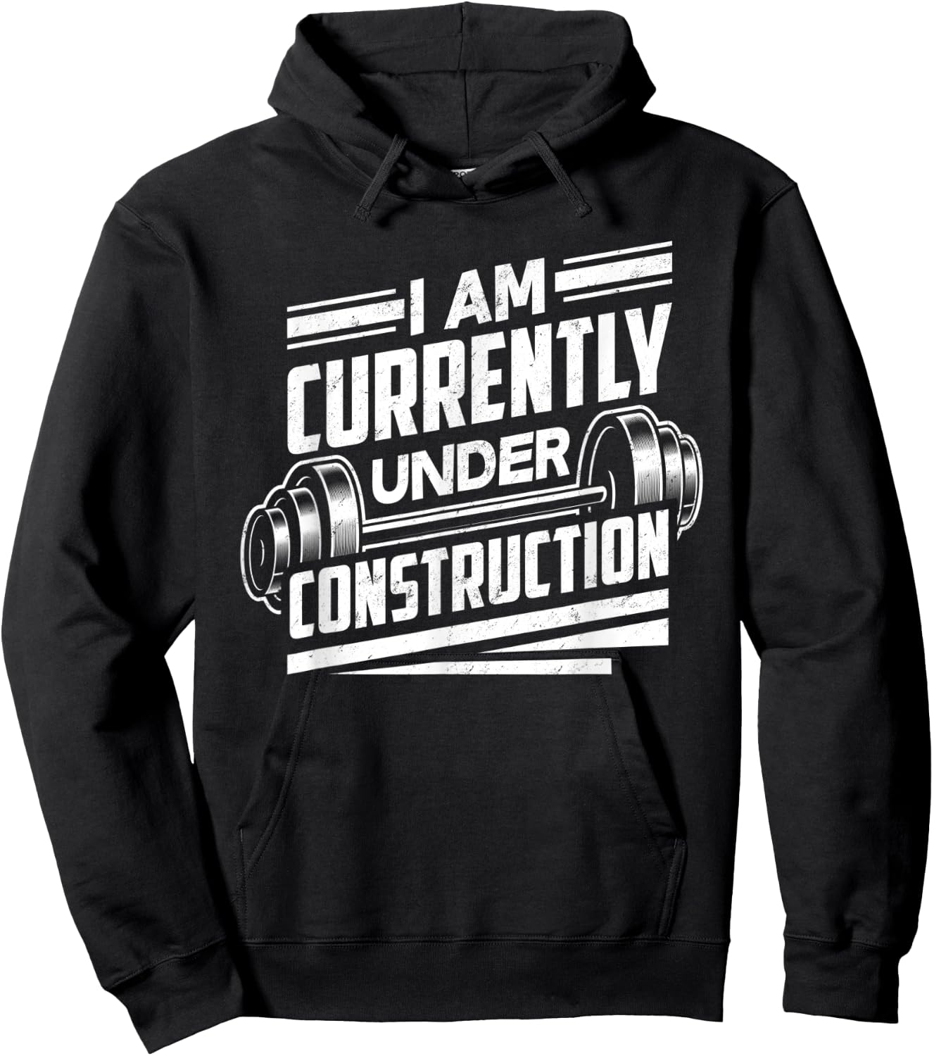 I Am Currently Under Construction - Funny Workout Gym Gift Hoodie - Hoodie | Black