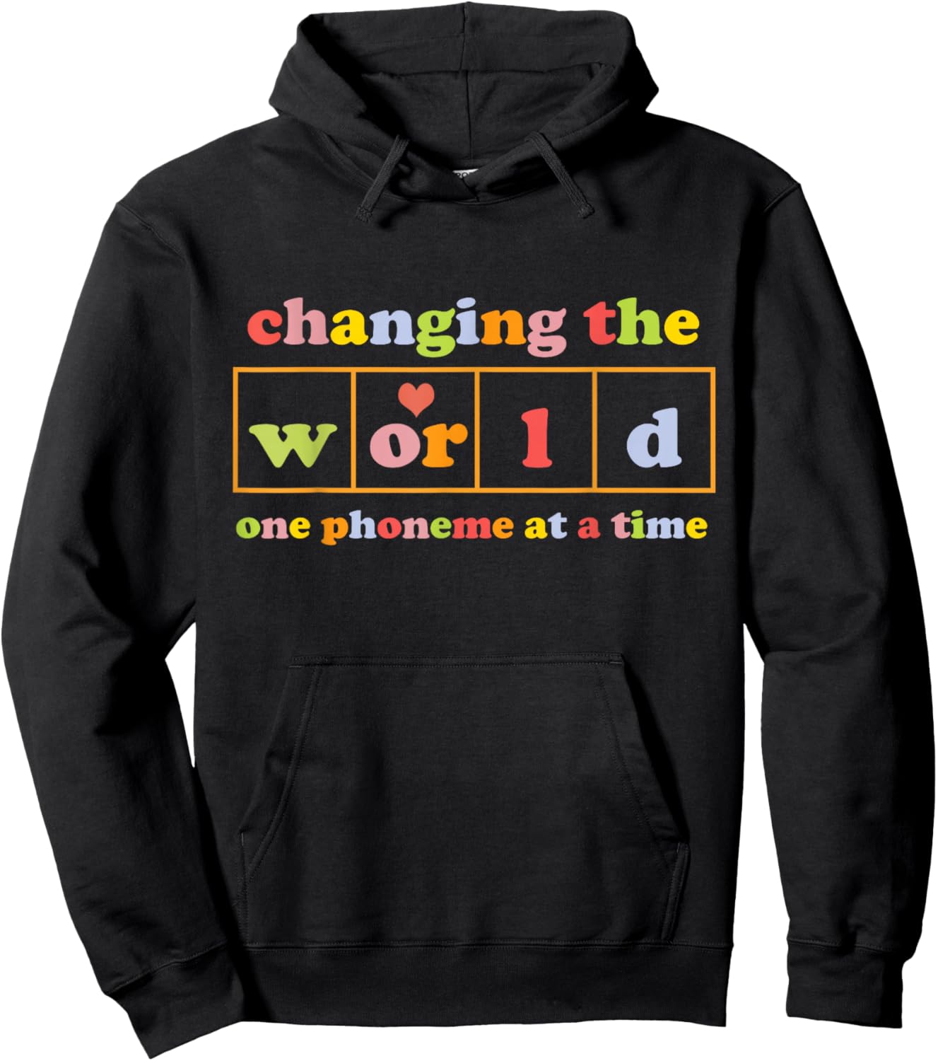 changing the world one phoneme at a time Retro funny , Small, Black Hoodie - Hoodie | Black