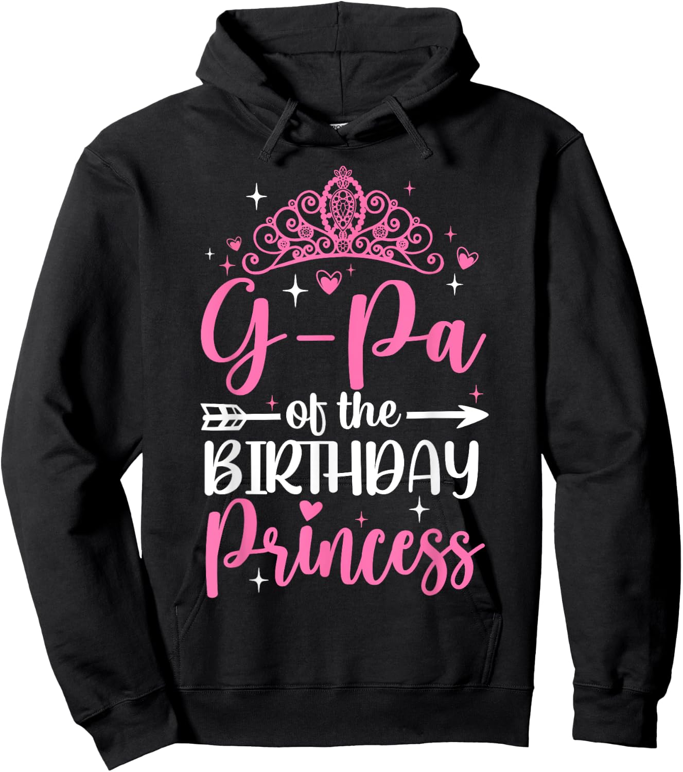 G-Pa Of The Birthday Princess Bday Girl Kid Cute Family Hoodie - Hoodie | Black