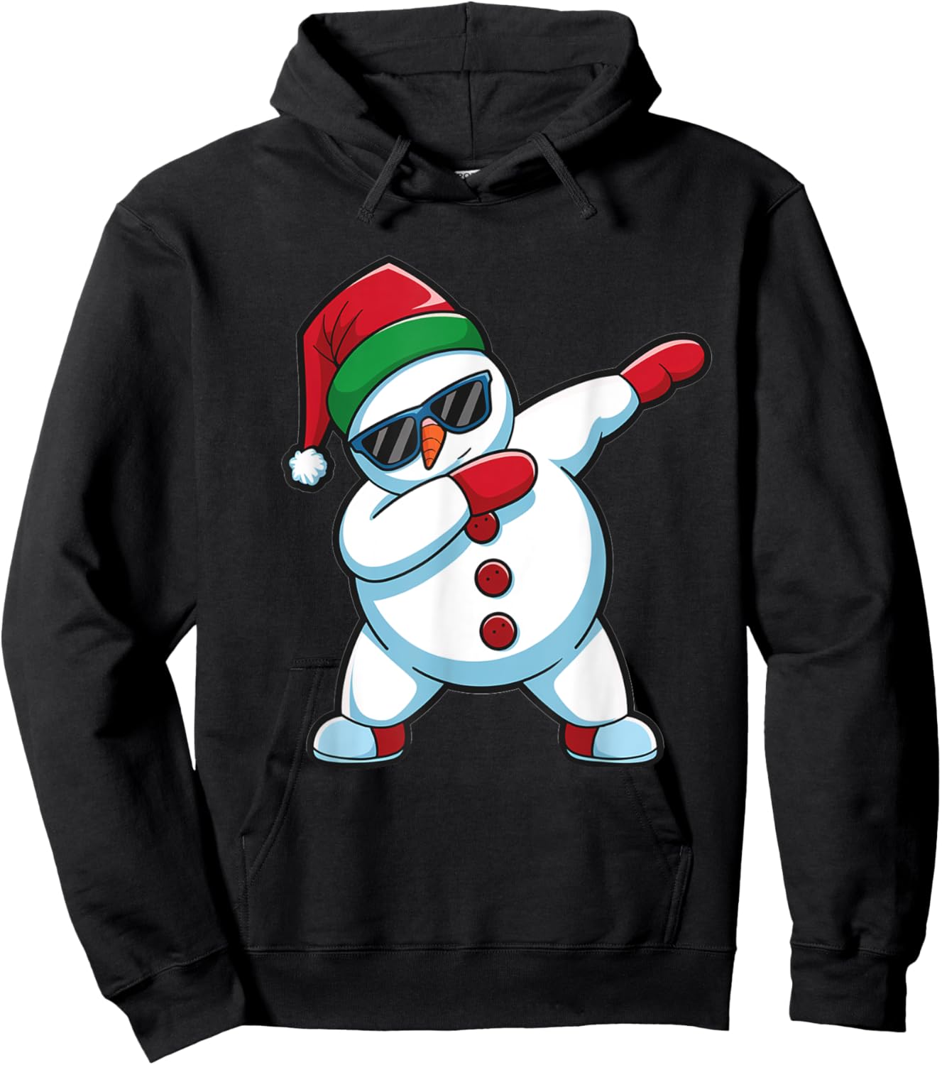 Dabbing Snowman Christmas Xmas Hoodie - Hoodie | Black