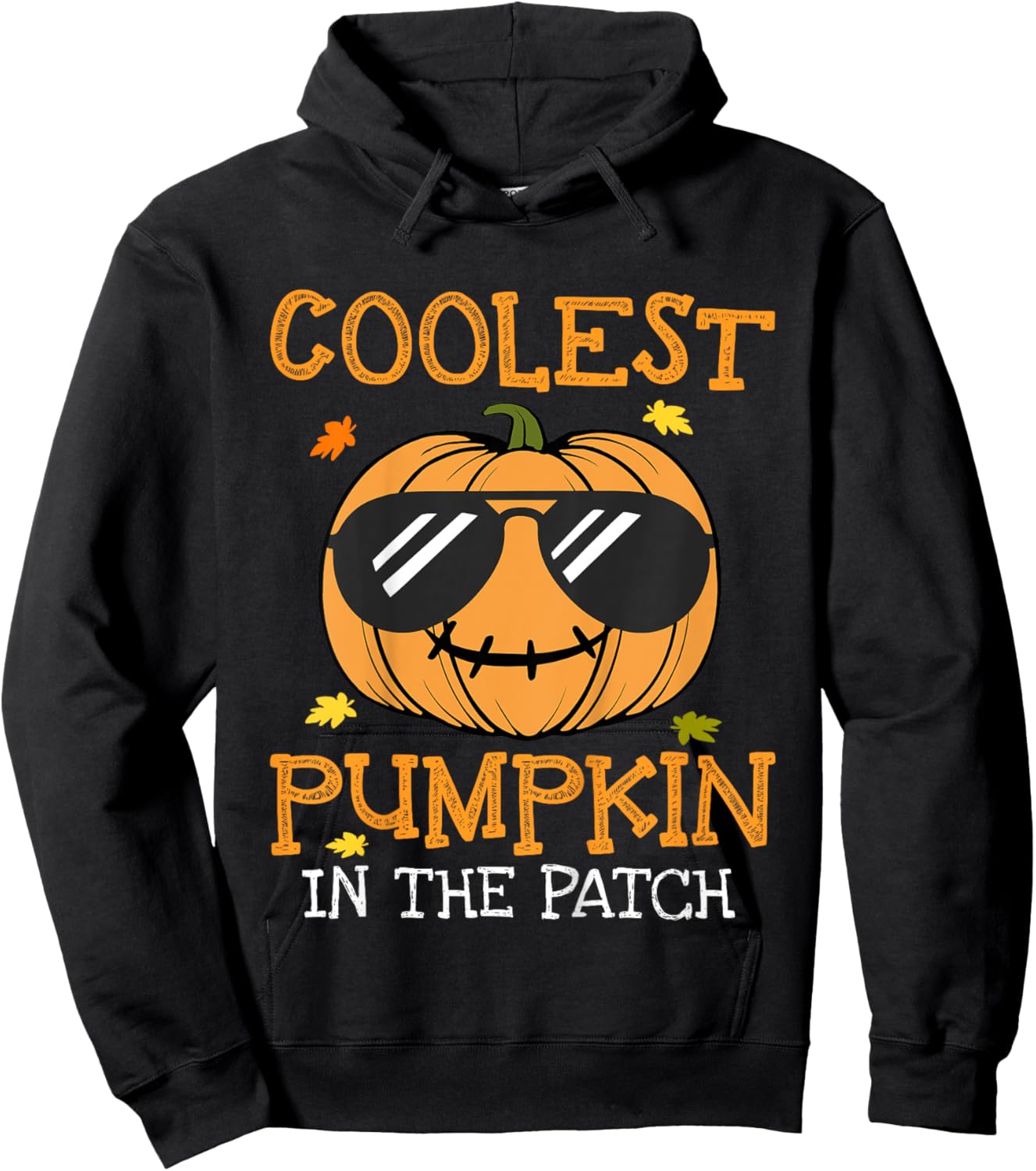 Kids Coolest Pumpkin In The Patch Halloween Costume Toddler Boys Hoodie - Hoodie | Black