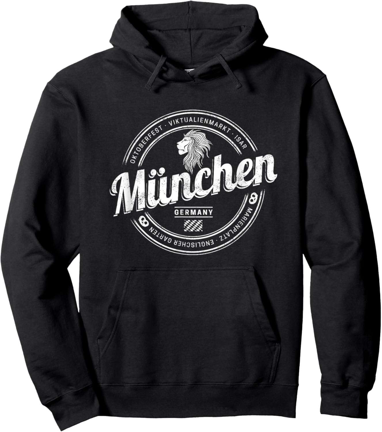 Munich Bavaria Vintage Oktoberfest Germany City Souvenir Hoodie - Hoodie | Black