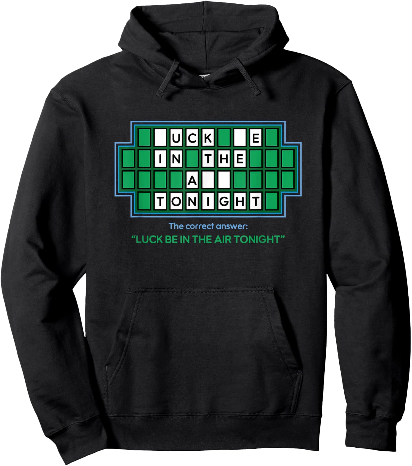 Luck Be In The Air Tonight Puzzle Meme Hoodie - Hoodie | Black