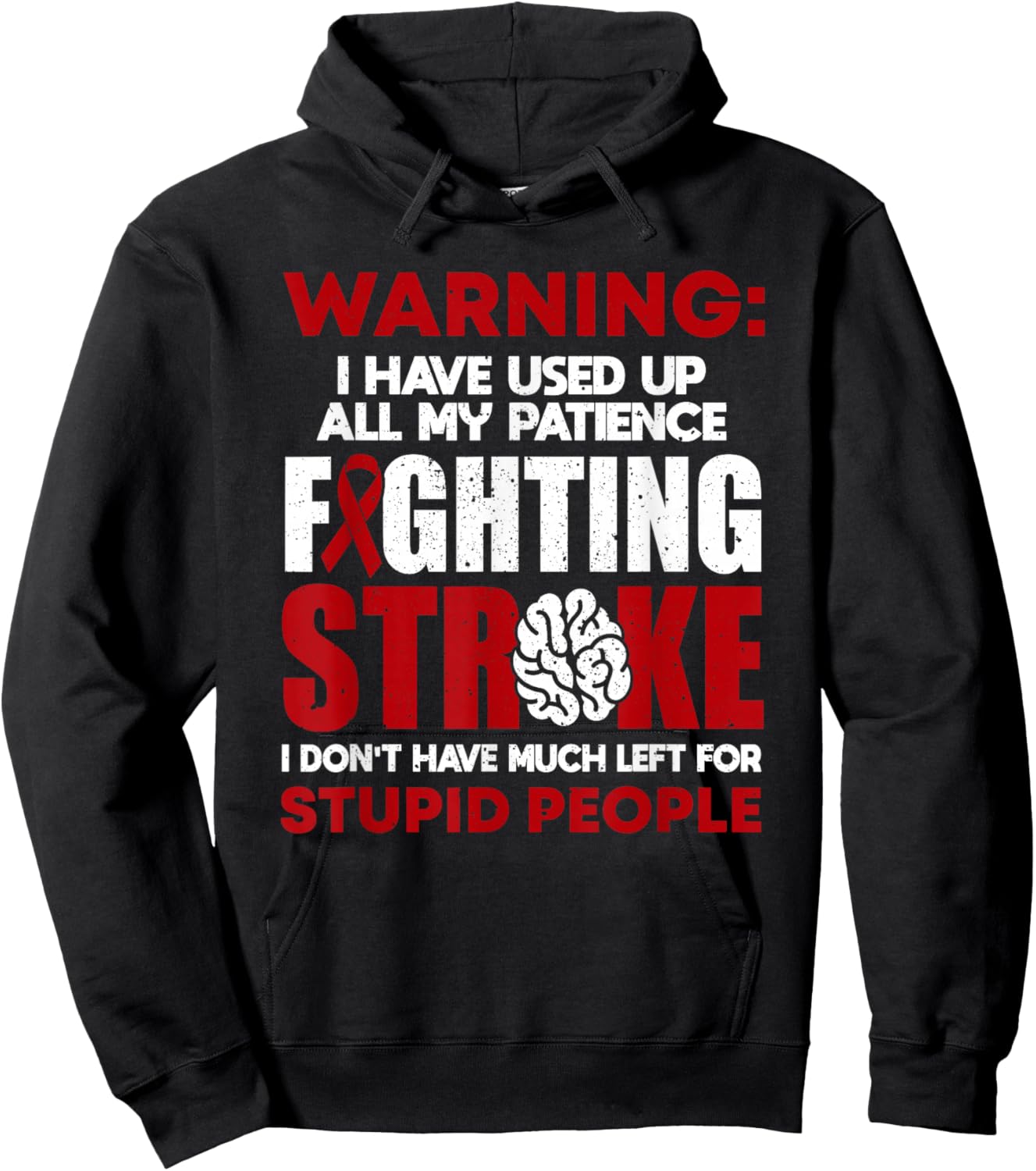 Stroke Awareness Funny Stroke Survivor Hoodie - Hoodie | Black
