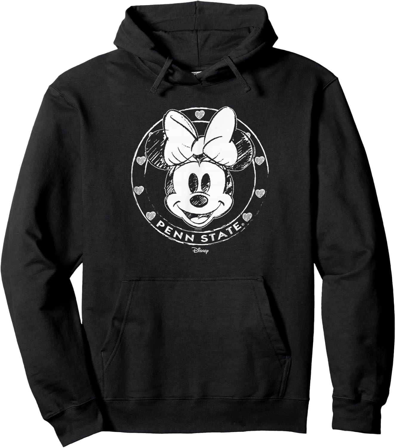 Penn State Nittany Lions Minnie Mouse Sketch Navy Hoodie - Hoodie | Black
