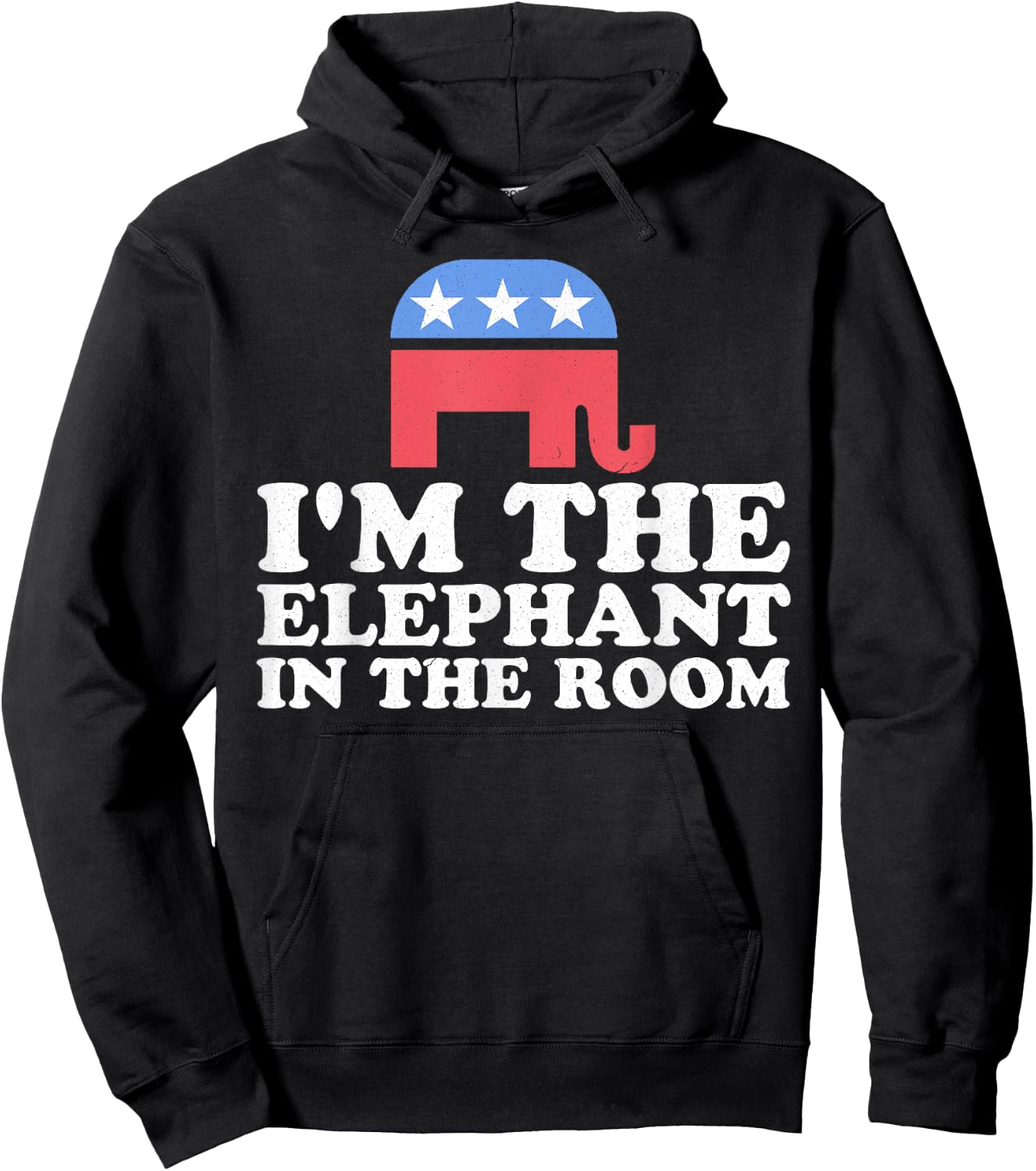 I'm The Elephant In The Room Retro Republican Funny Gift Hoodie - Hoodie | Black