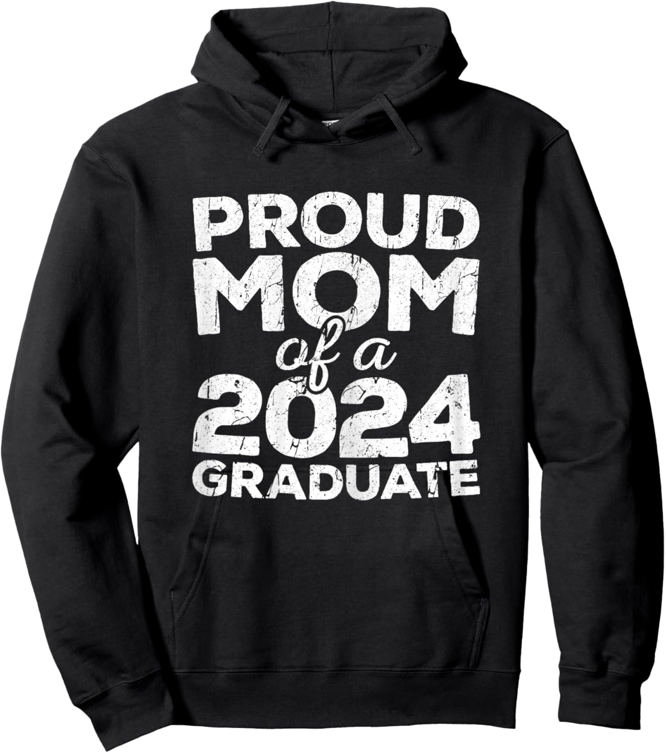 Proud Mom Of A 2024 Graduate Senior Class Graduation Hoodie - Hoodie | Black