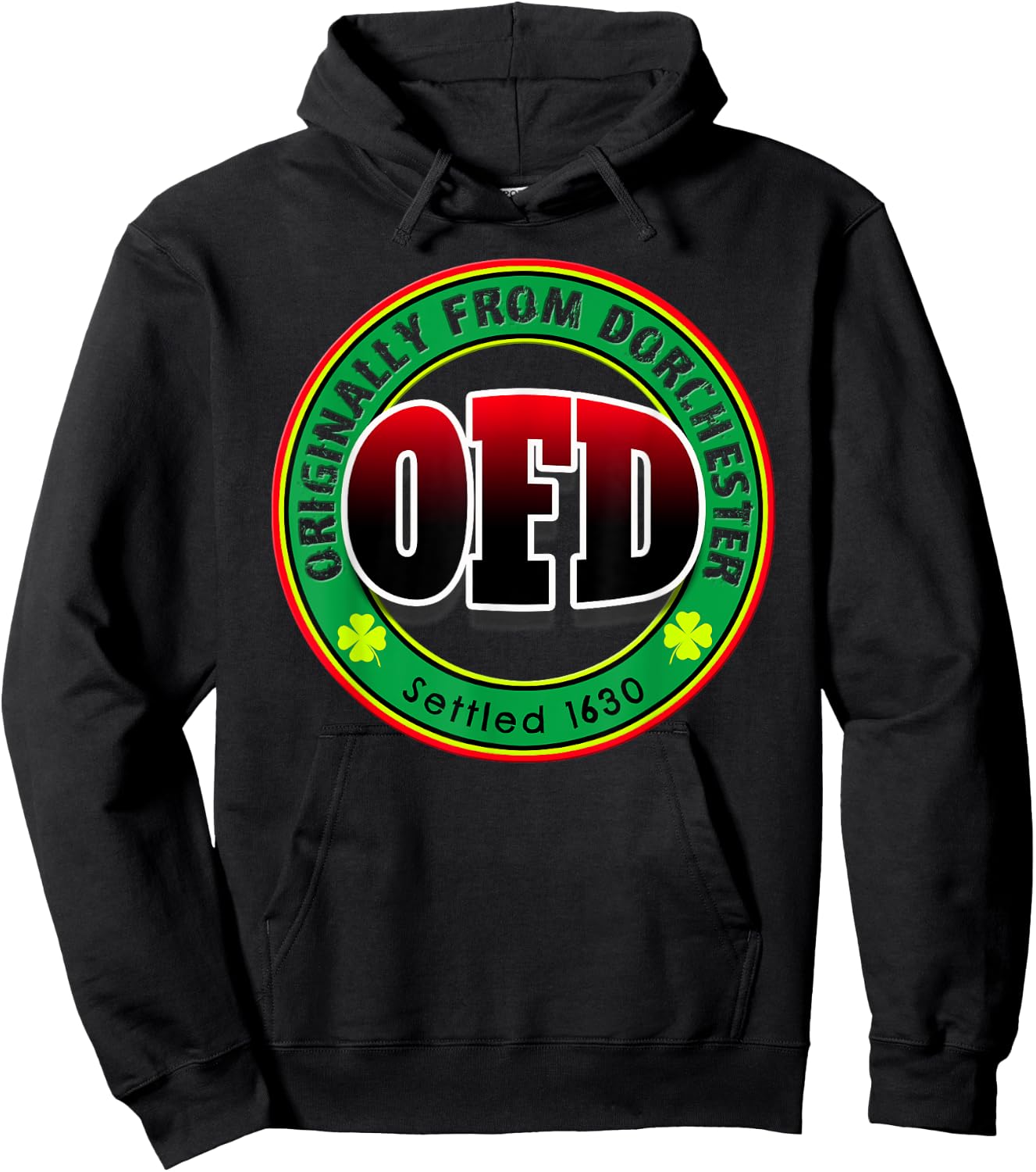 OFD Originally From Dorchester Born in the 617 Massachusetts Hoodie - Hoodie | Black